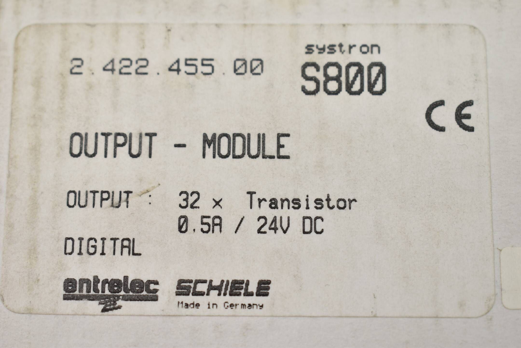 Schiele systron S800 Output Modul digital 0,5A DC24V 2.422.455.00