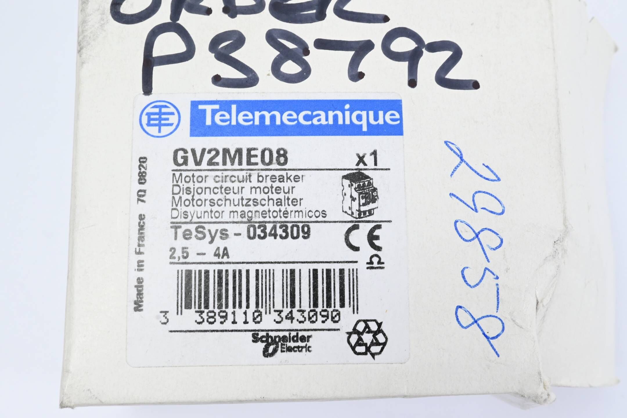 Telemecanique Motorschutzschalter GV2ME08 