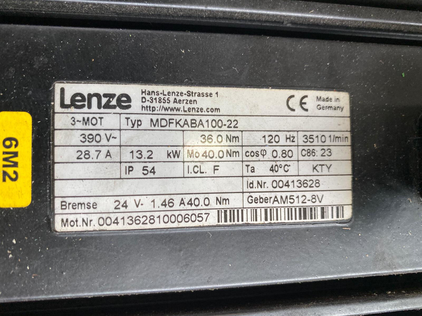 Lenze MDFKABA100-22 ( 00413628 ) + GKS07-3ASAR-100C22 5003 C