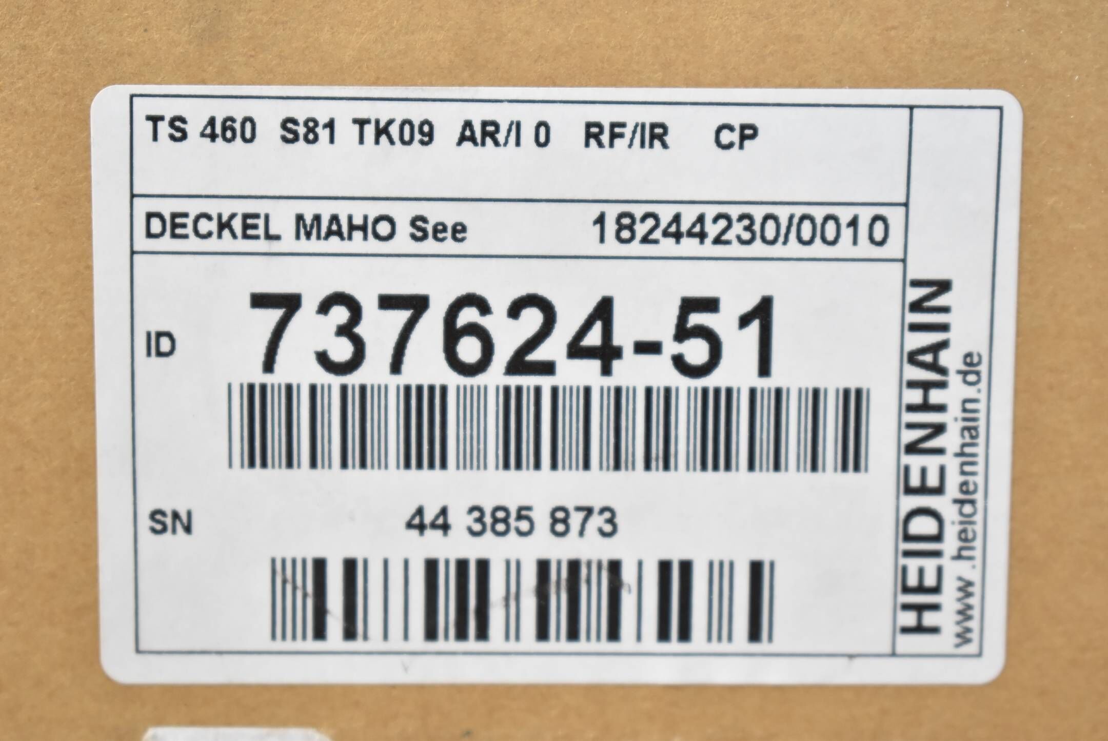 Heidenhain TS 460 S81 TK09 AR/I 0 RF/IR CP ( 737624-51 )