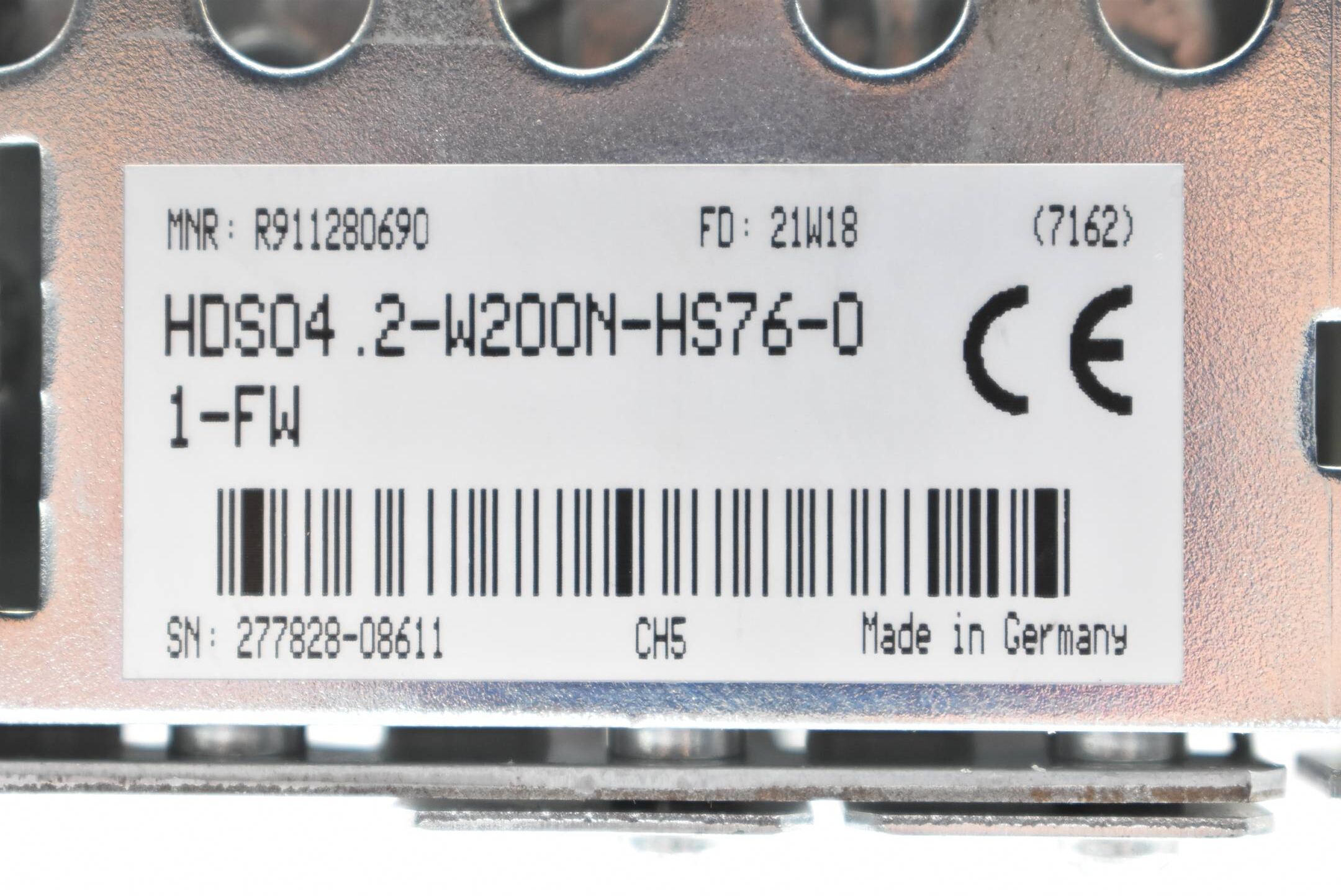 Rexroth Antriebsmodul HDS04.2-W200N-HS76-01-FW ( R911280690 ) FD: 21W18