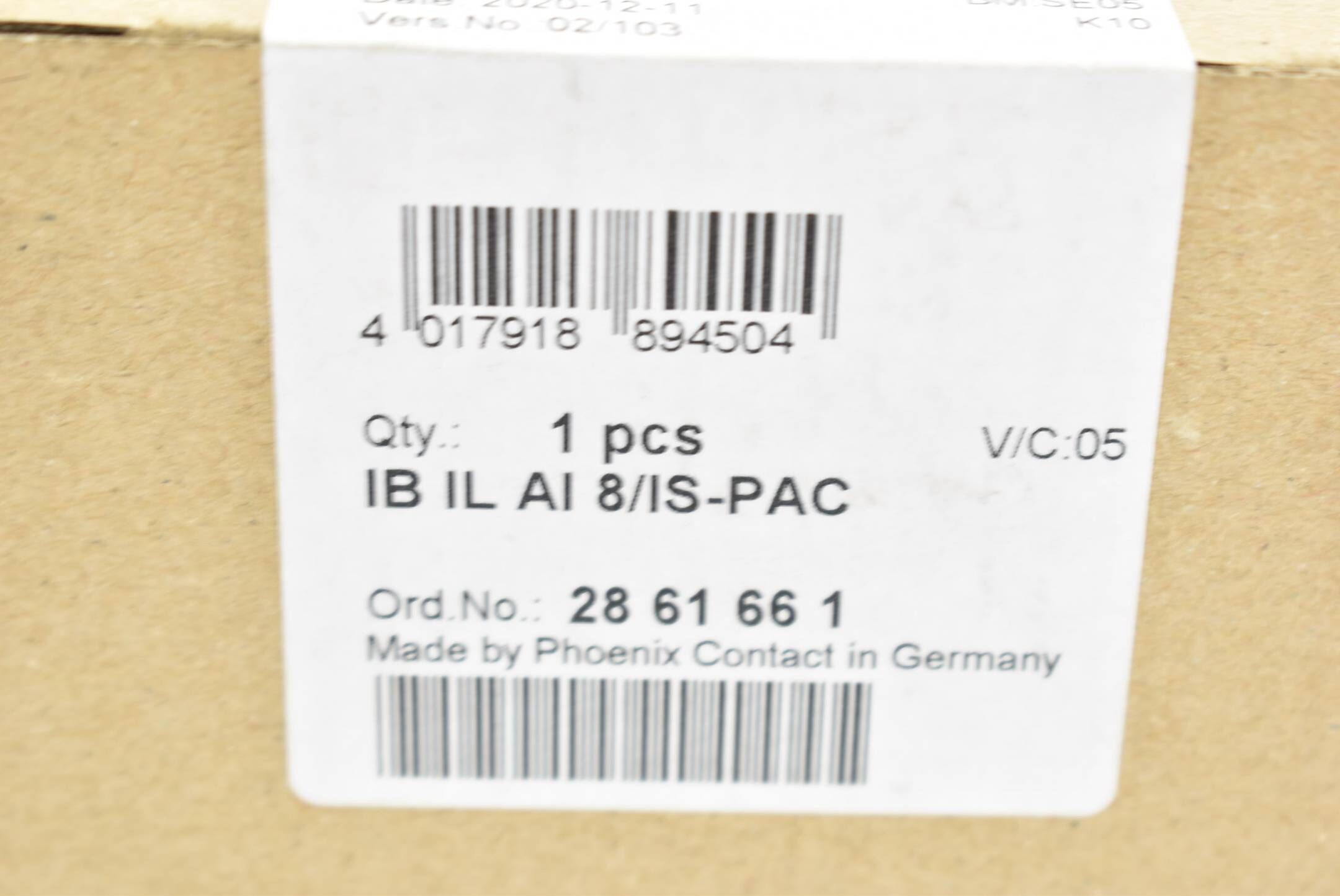 Phoenix Contact Analogmodul IB IL AI 8/IS-PAC ( 28 61 66 1 ) 2861661