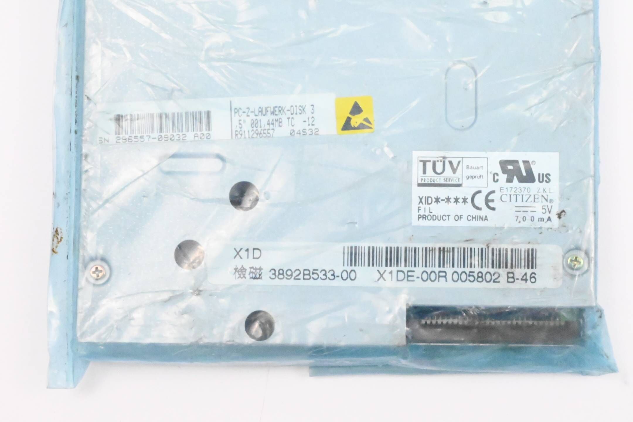 Citizen HP Diskettenlaufwerk X1DE-00R 005802 B-46 ( 3892B533-00 )
