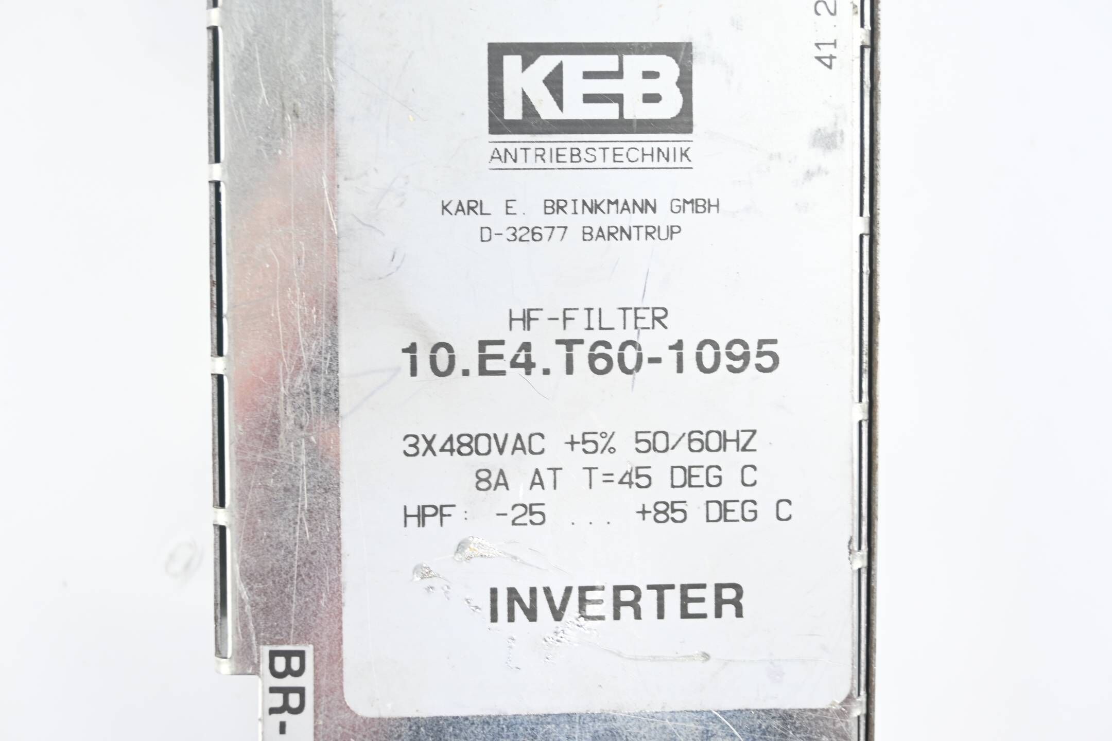 KEB HF-Filter 10.E4.T60-1095 ( 10E4T60-1095 )