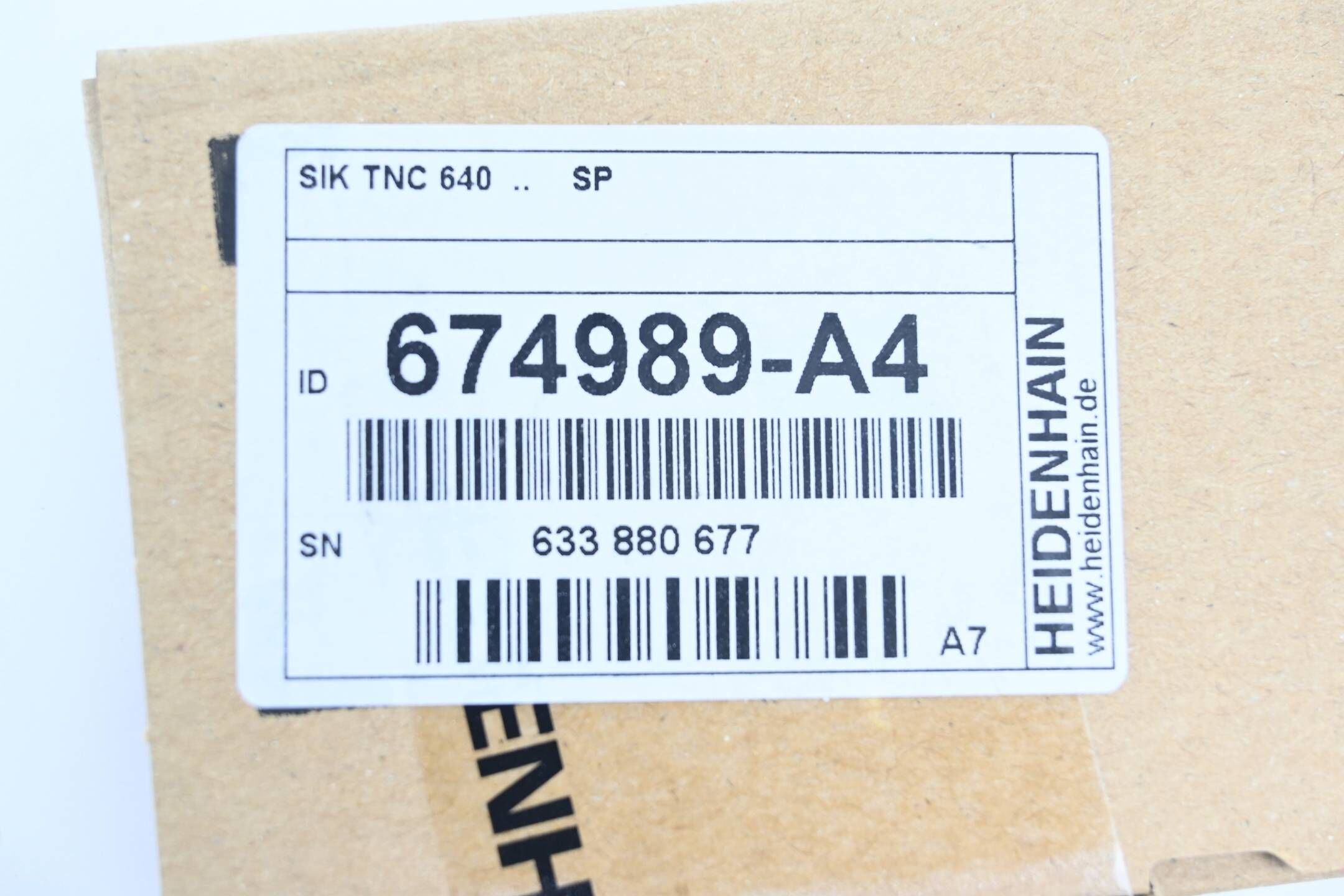 Heidenhain SIK NC-Software-Lizenz für TNC 640 674989-A4 ( 674 989-A4 ) Ver. A7