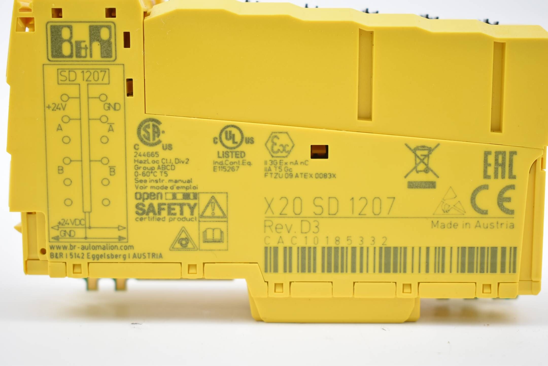 B&R Automation Sicheres digitales Zählermodul X20 SD 1207 ( X20SD1207 ) Rev. D3