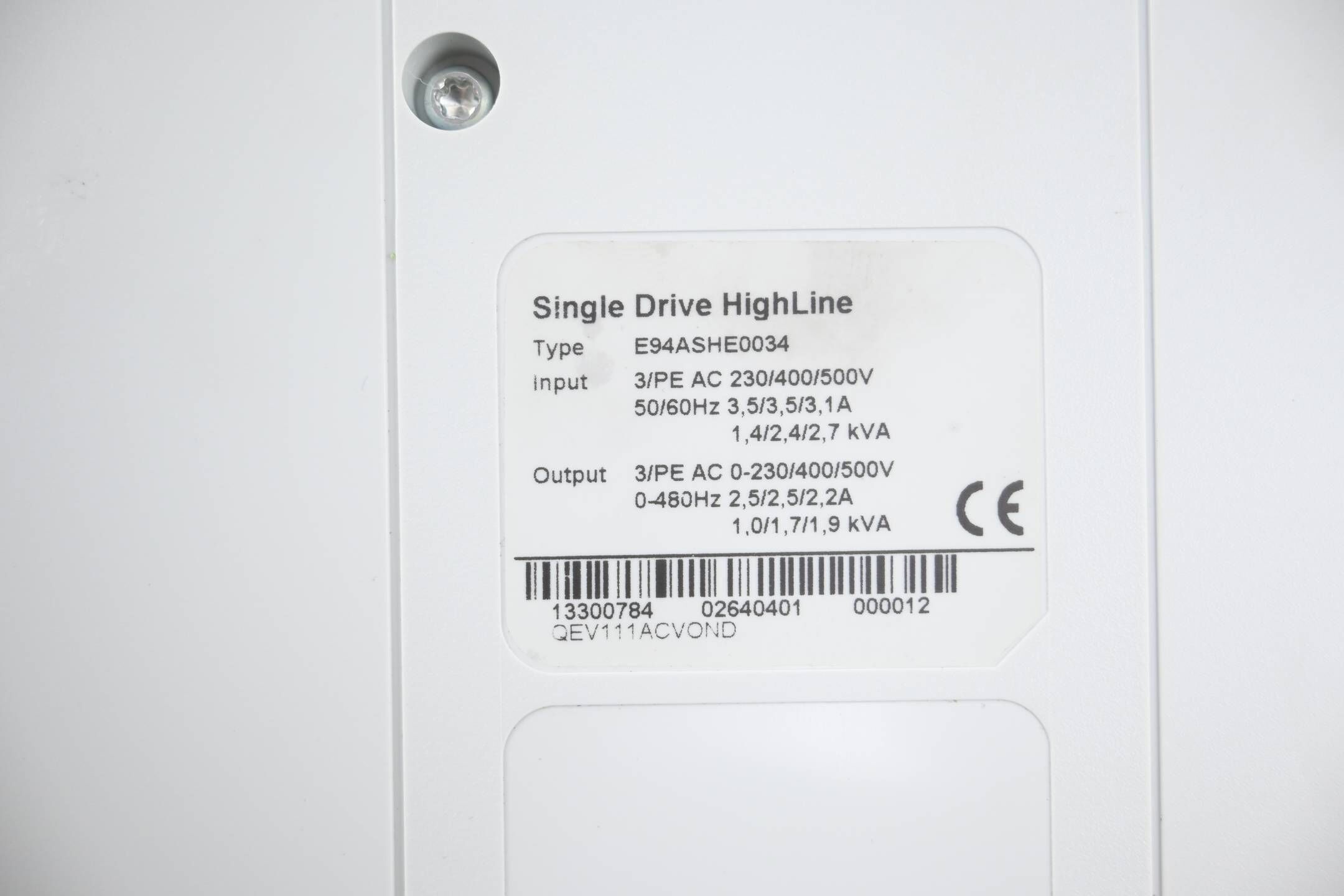 Lenze Single Drive HighLine E94ASHE0034 