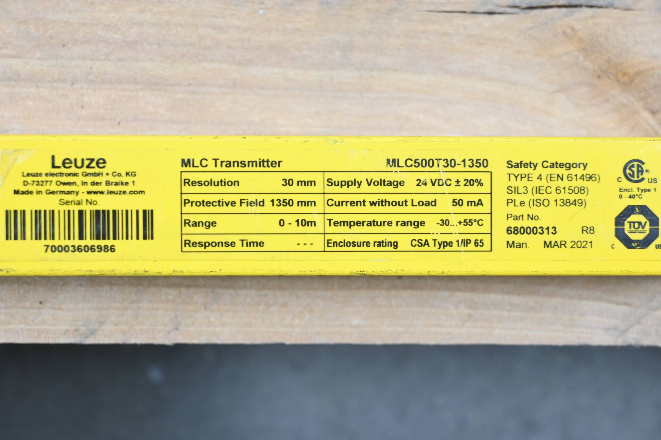 DEFEKT Leuze Electronic MLC Transmitter MLC500T30-1350 ( 68000313 )