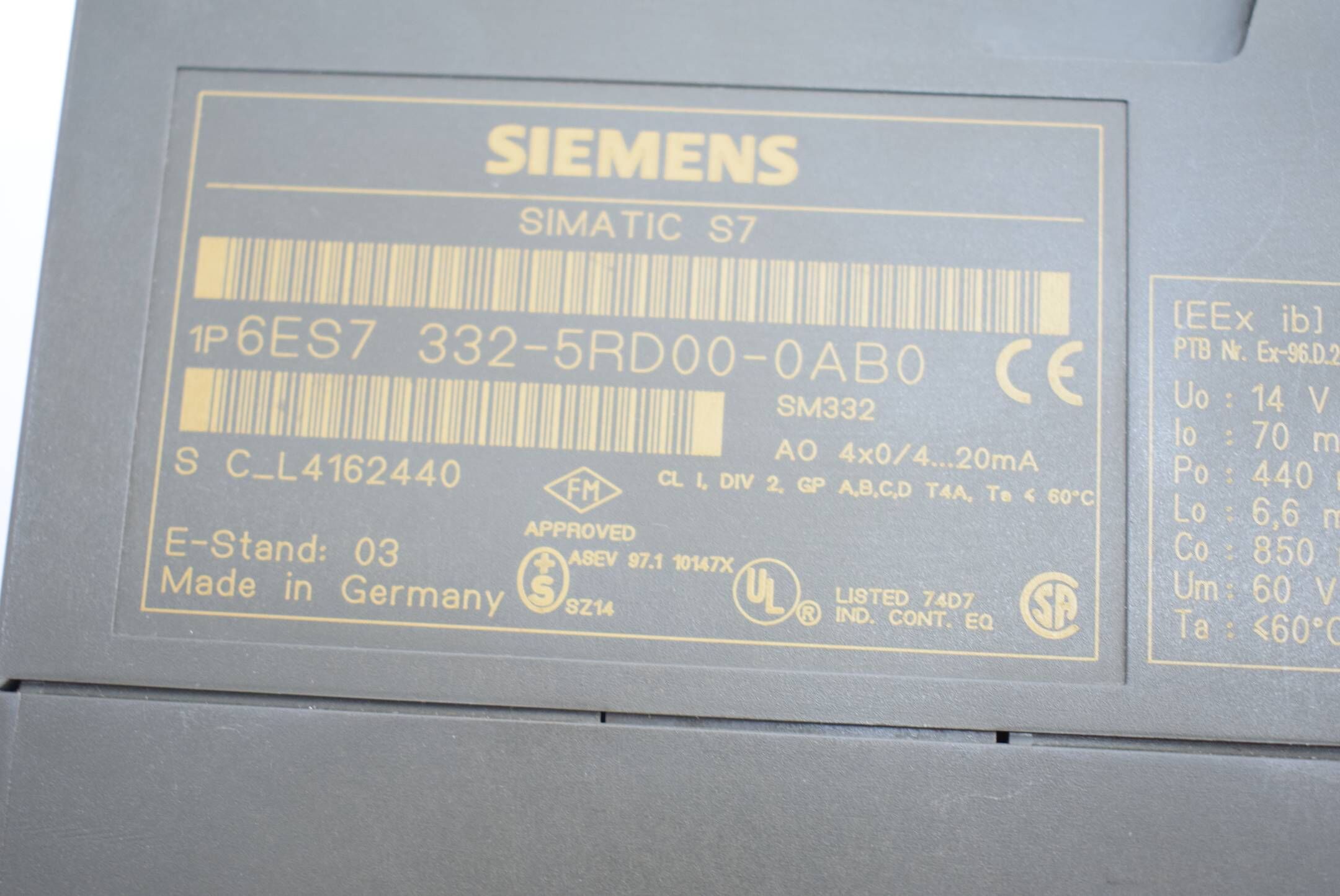 Siemens simatic S7-300 SM332 6ES7 332-5RD00-0AB0 ( 6ES7332-5RD00-0AB0 ) E03