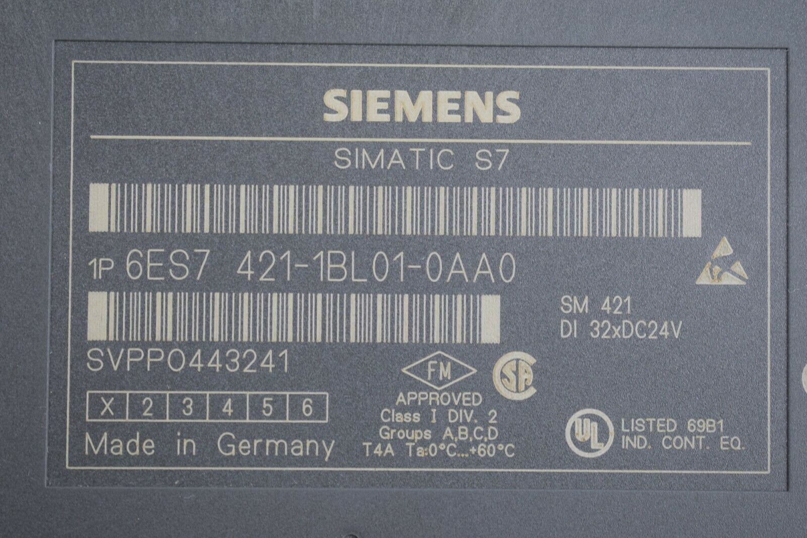 Siemens Simatic S7-400 SM421 6ES7421-1BL01-0AA0 ( 6ES7 421-1BL01-0AA0 ) 