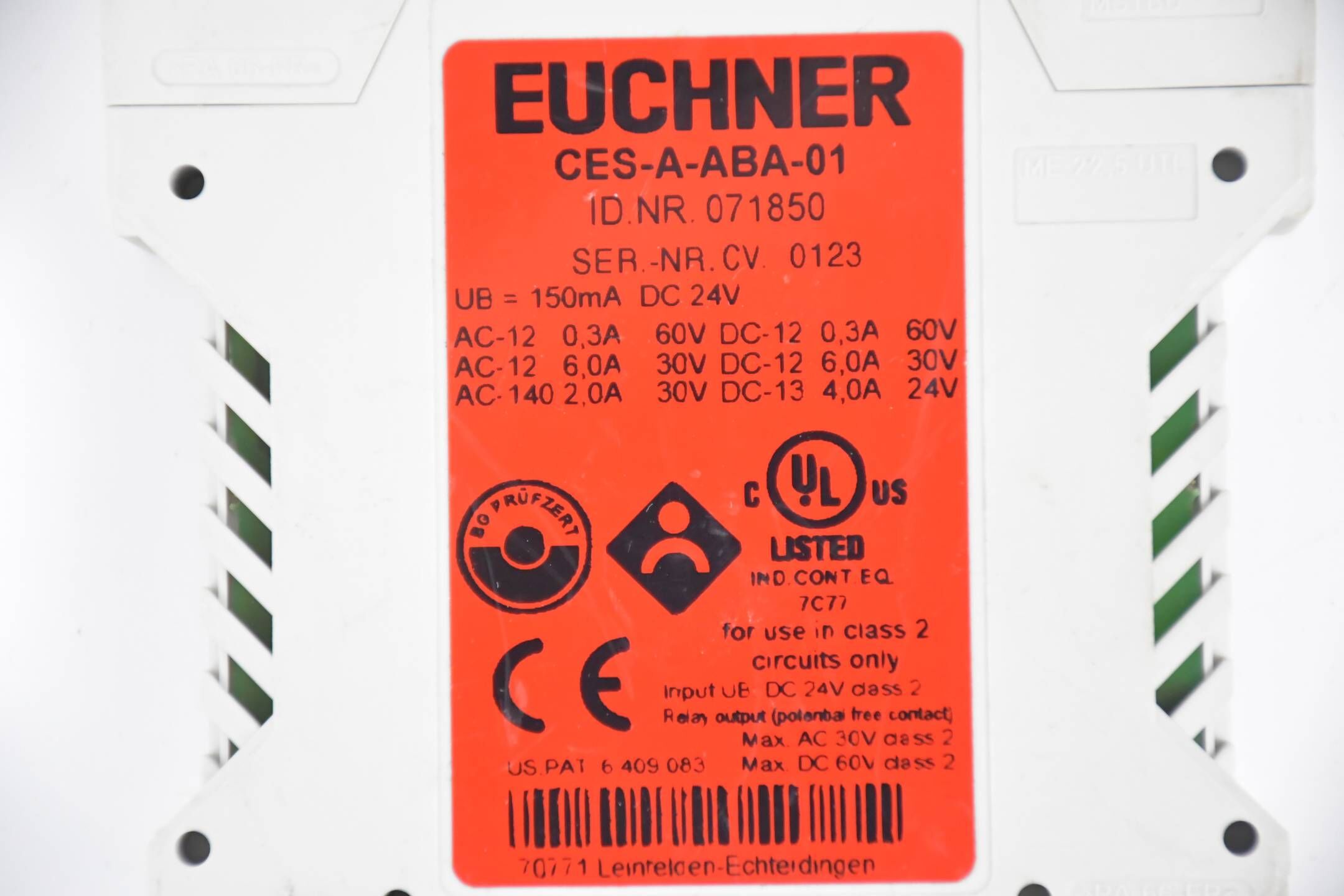 Euchner Safety switch CES-A-ABA-01 ( 071850 )