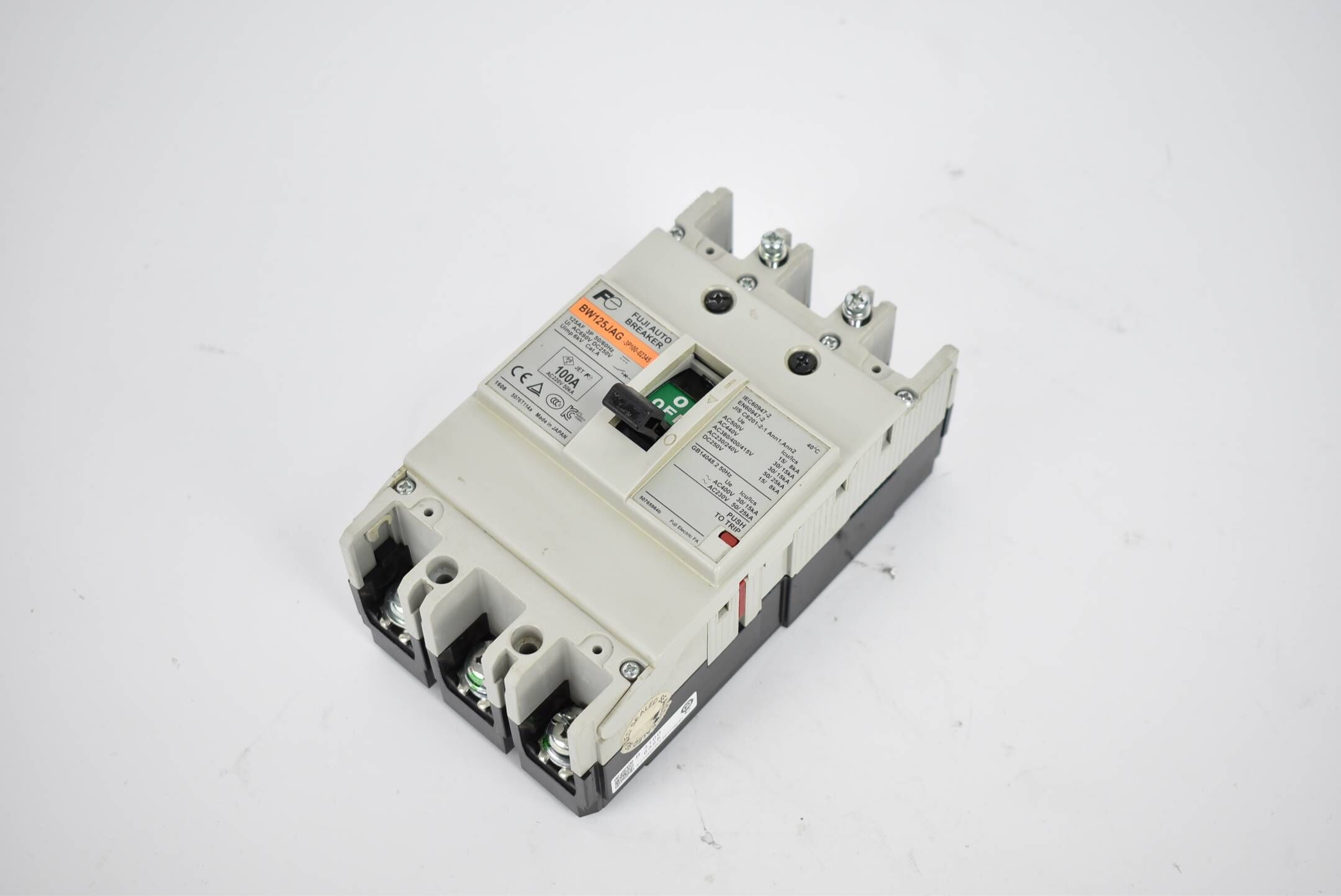 Fuji Electric Auto Breaker BW125JAG-3P100-02345