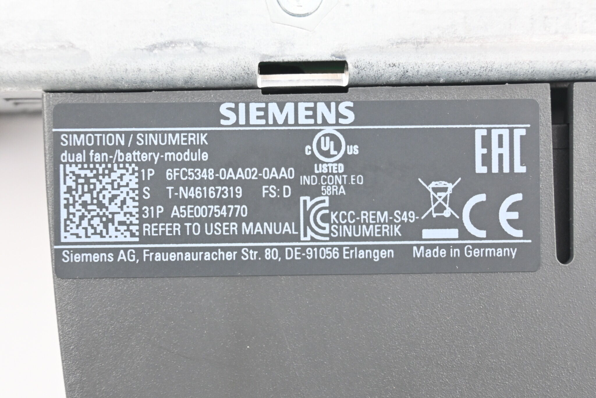 Siemens Sinumerik 840D SL 6FC5372-0AA30-0AB0 ( E. I ) + 6FC5348-0AA02-0AA0