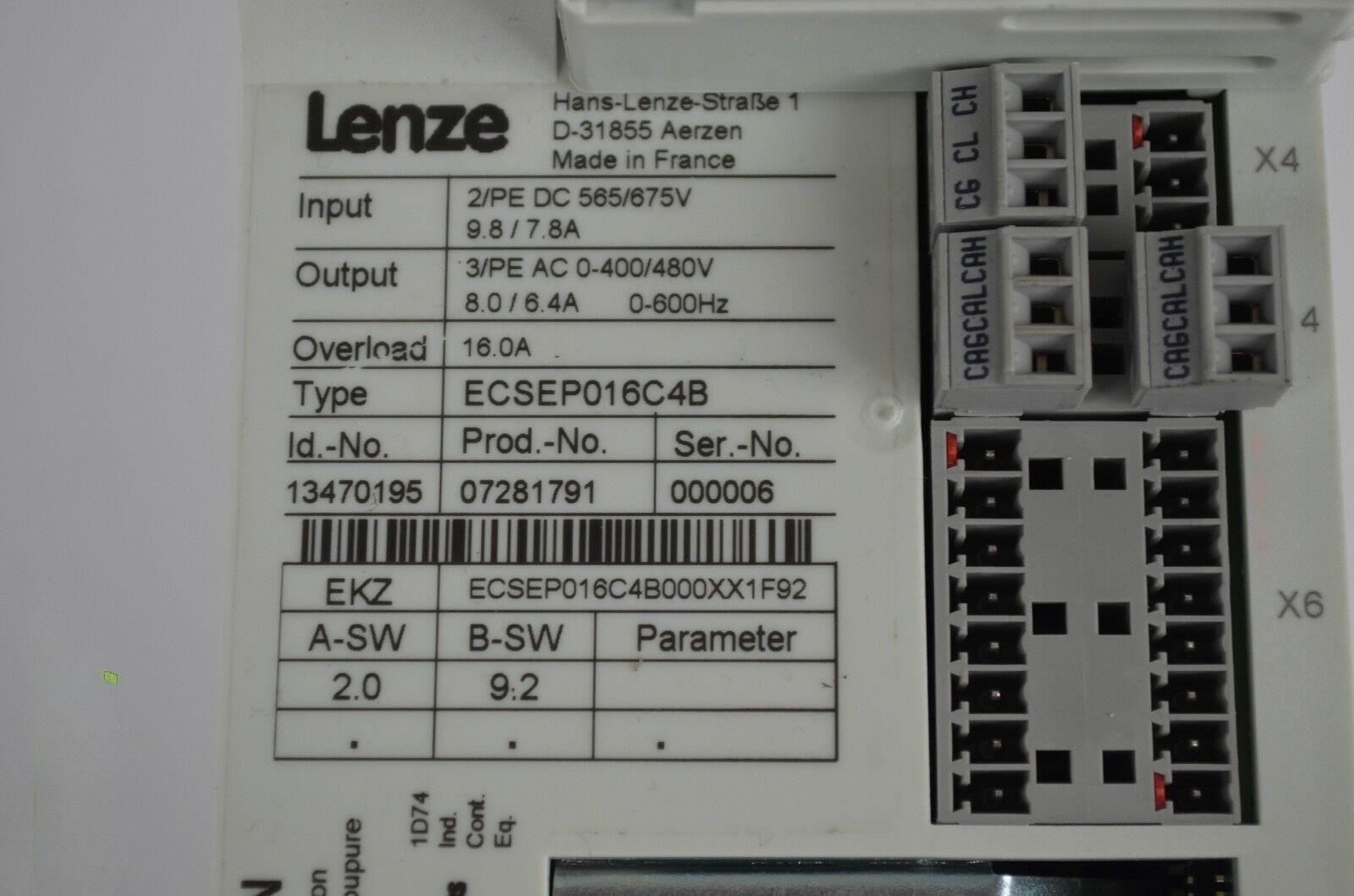 Lenze ECSEP016C4B inkl. Profibus DP