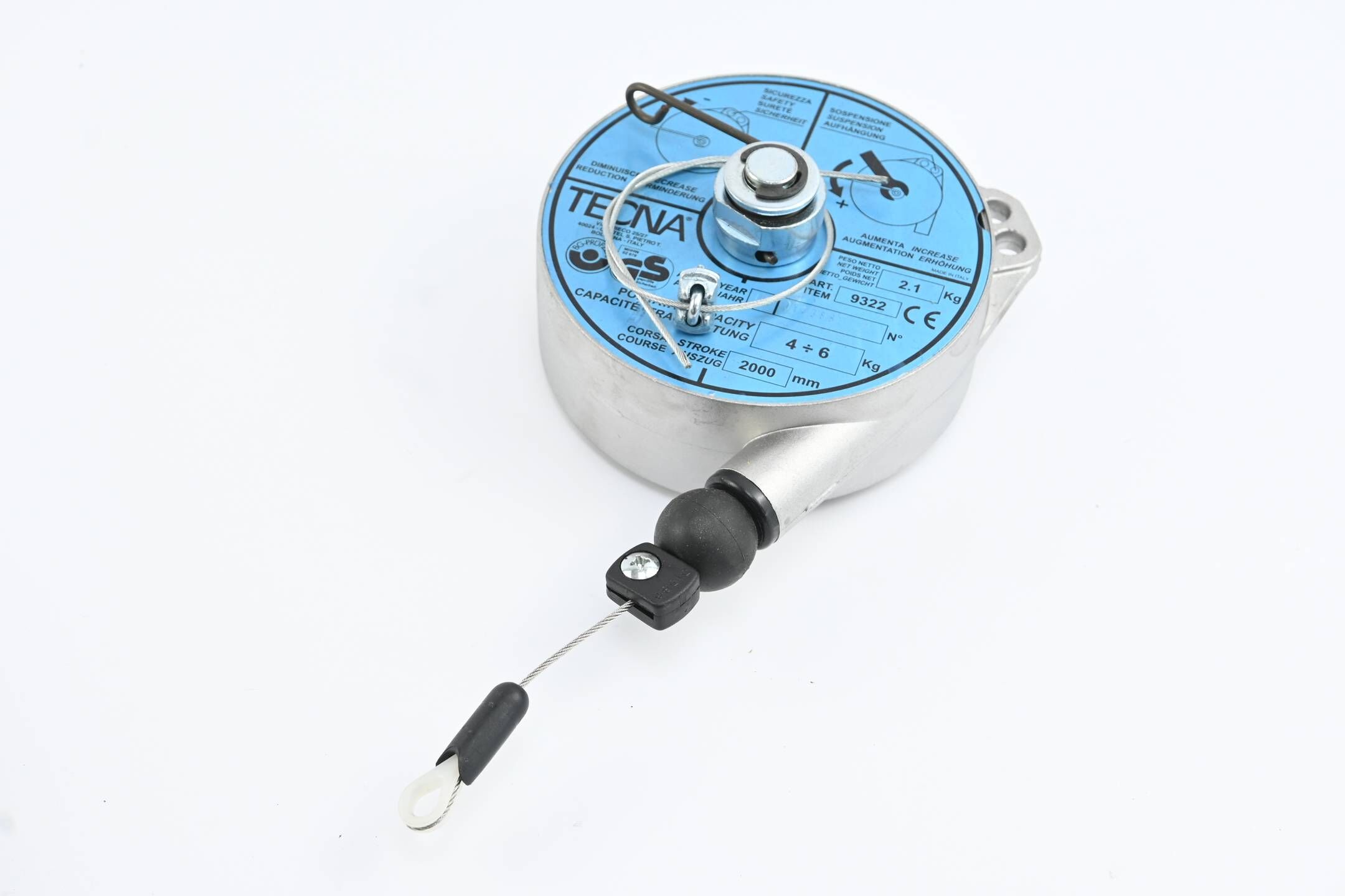 Tecna Federzug 9322 Tragleistung: 4-6kg Seilauszug: 2000mm