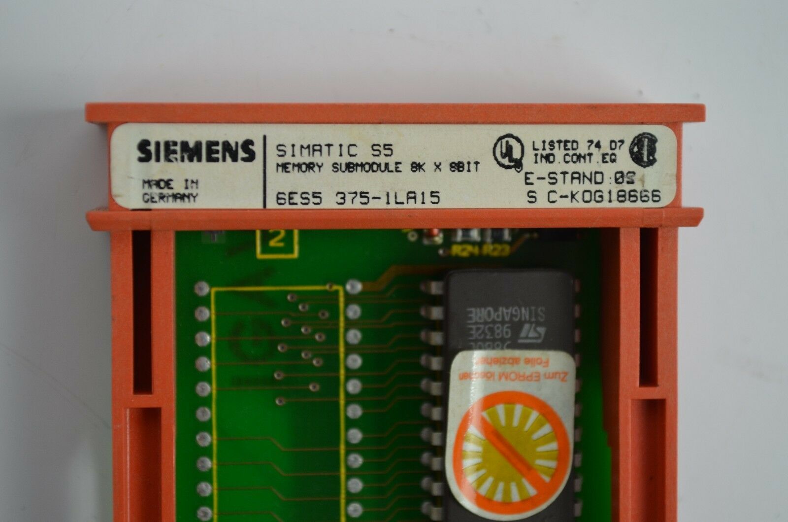 Siemens simatic S5 memory submodule 6ES5 375-1LA15 // 6ES5375-1LA15 / E3