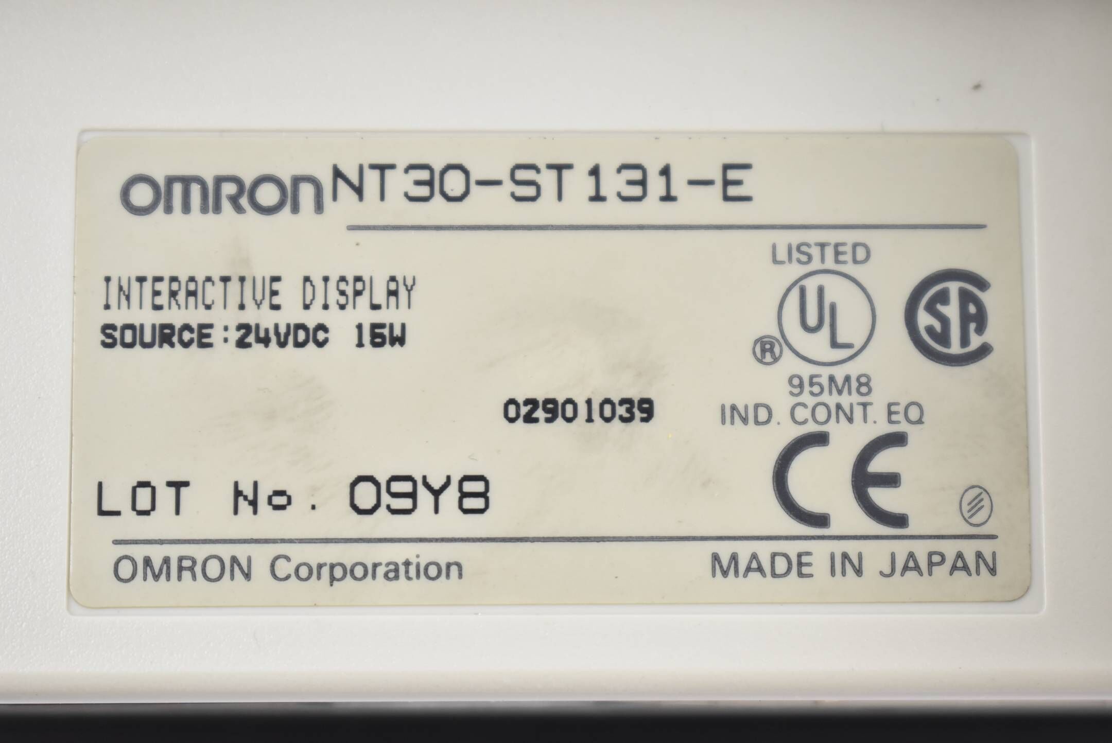 Omron Interactive Display NT30-ST131-E