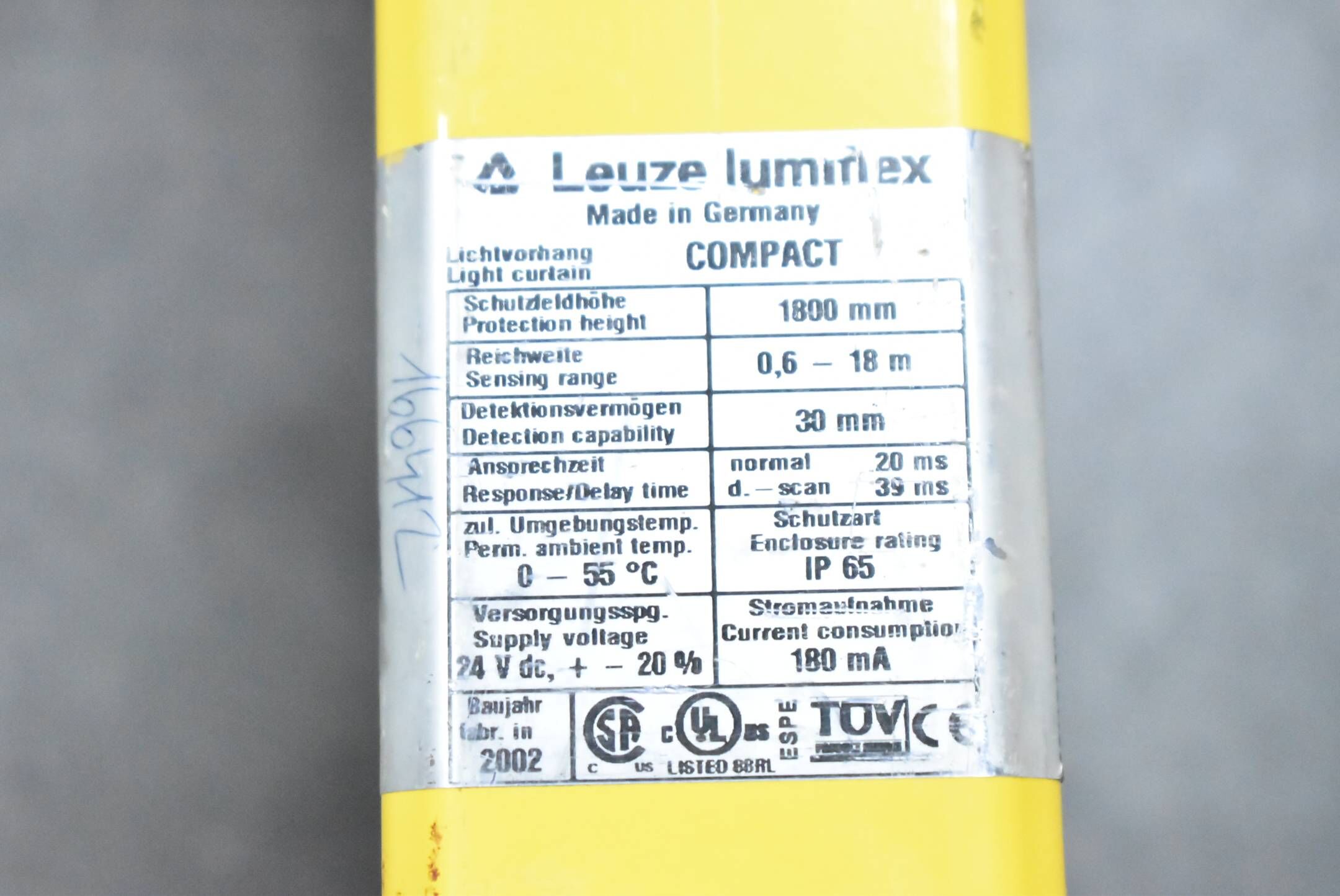 Leuze CR30-1800 1800mm 0,6-18m 30mm Sicherheits-Lichtvorhang Empfänger 564318