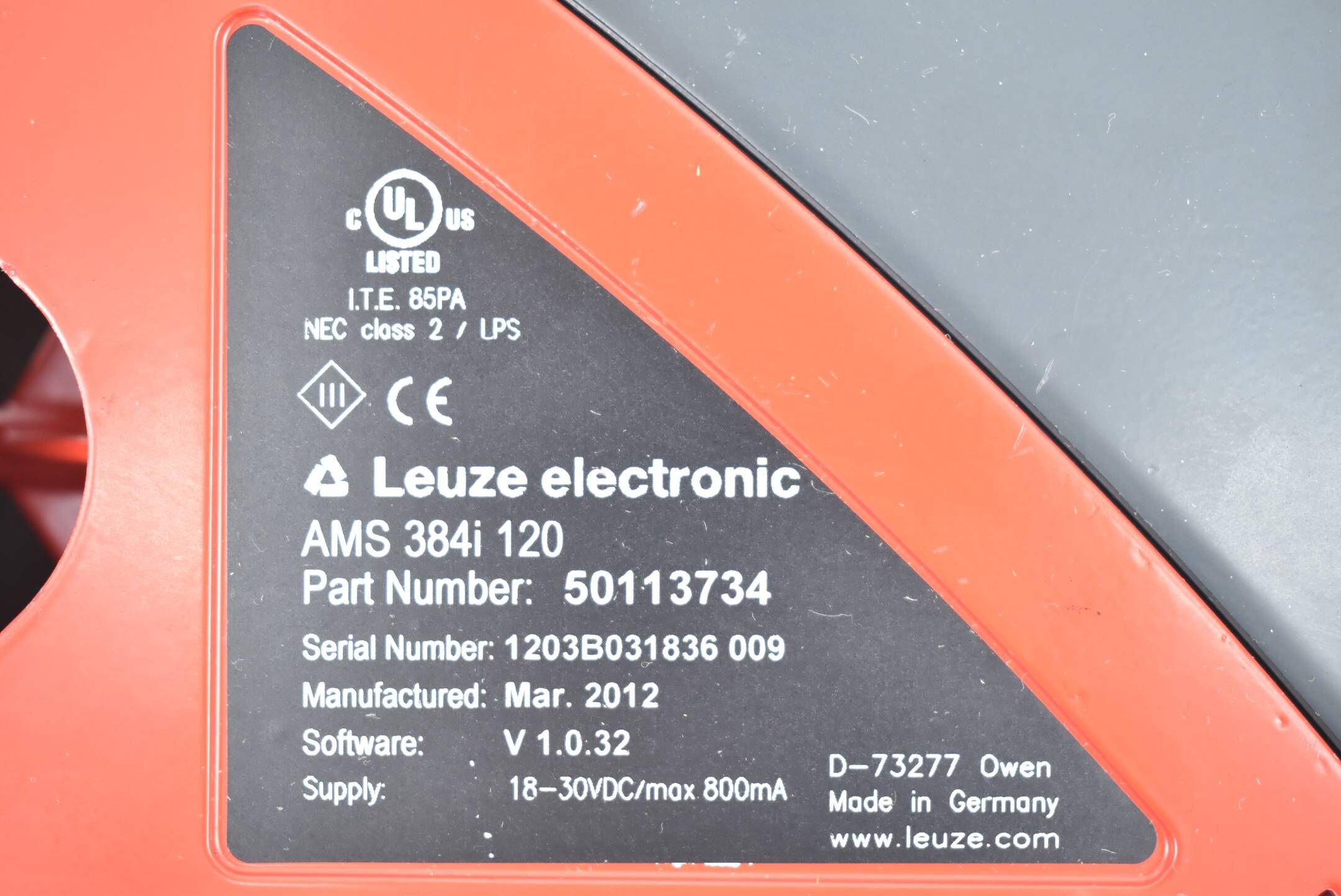 Leuze Electronic Optischer Abstandssensor AMS 384i 120 ( 50113734 ) V1.0.32