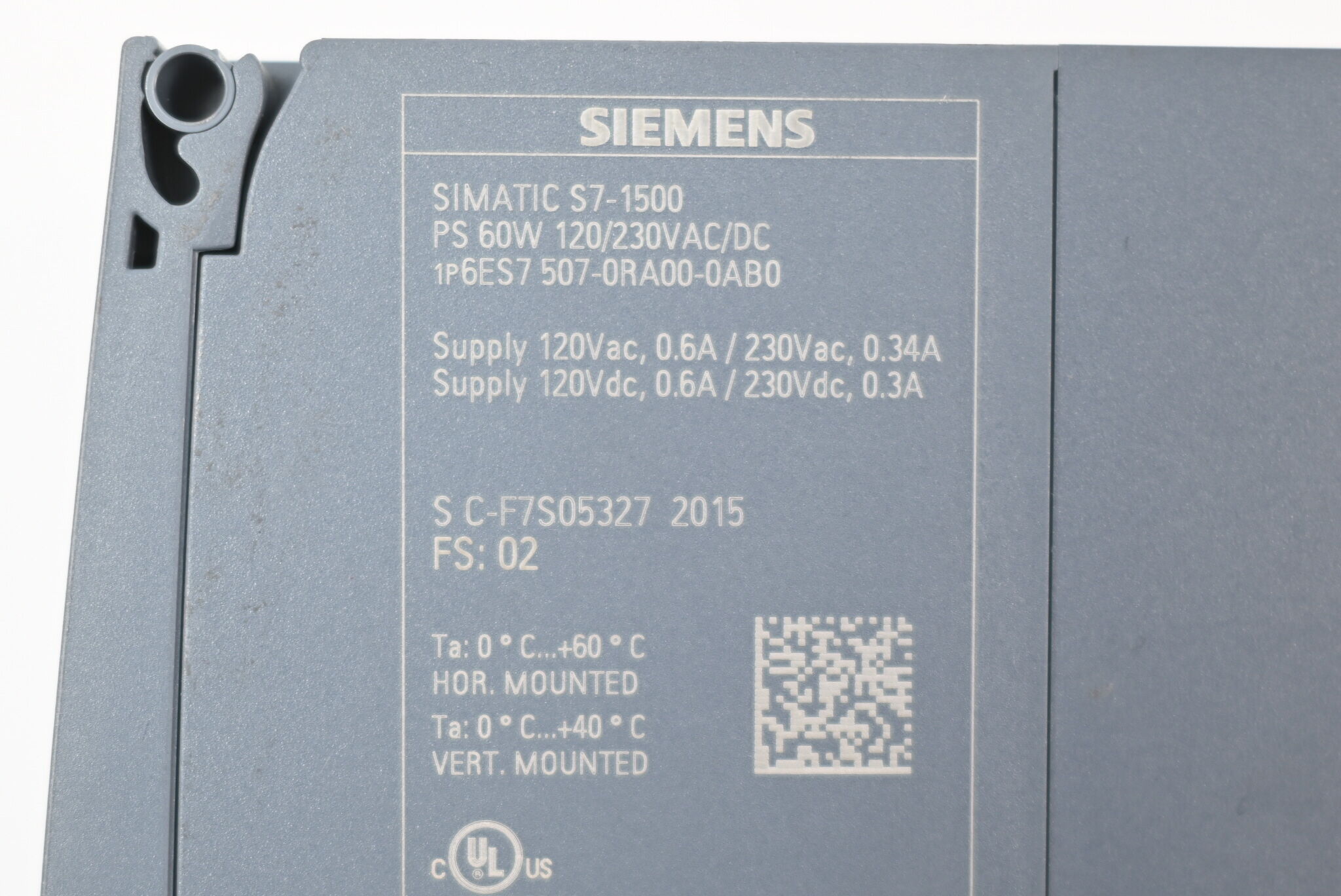 Siemens Simatic S7-1500 6ES7507-0RA00-0AB0 ( 6ES7 507-0RA00-0AB0 ) E.02
