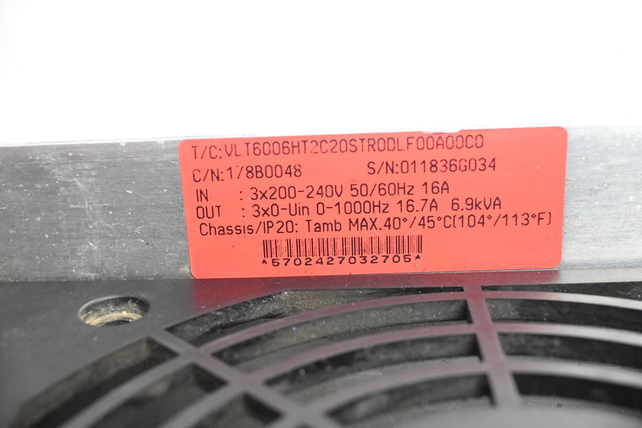 Danfoss Frequenzumrichter VLT6006HT2C20STR0DLF00A00C0 ( 178B0048 )