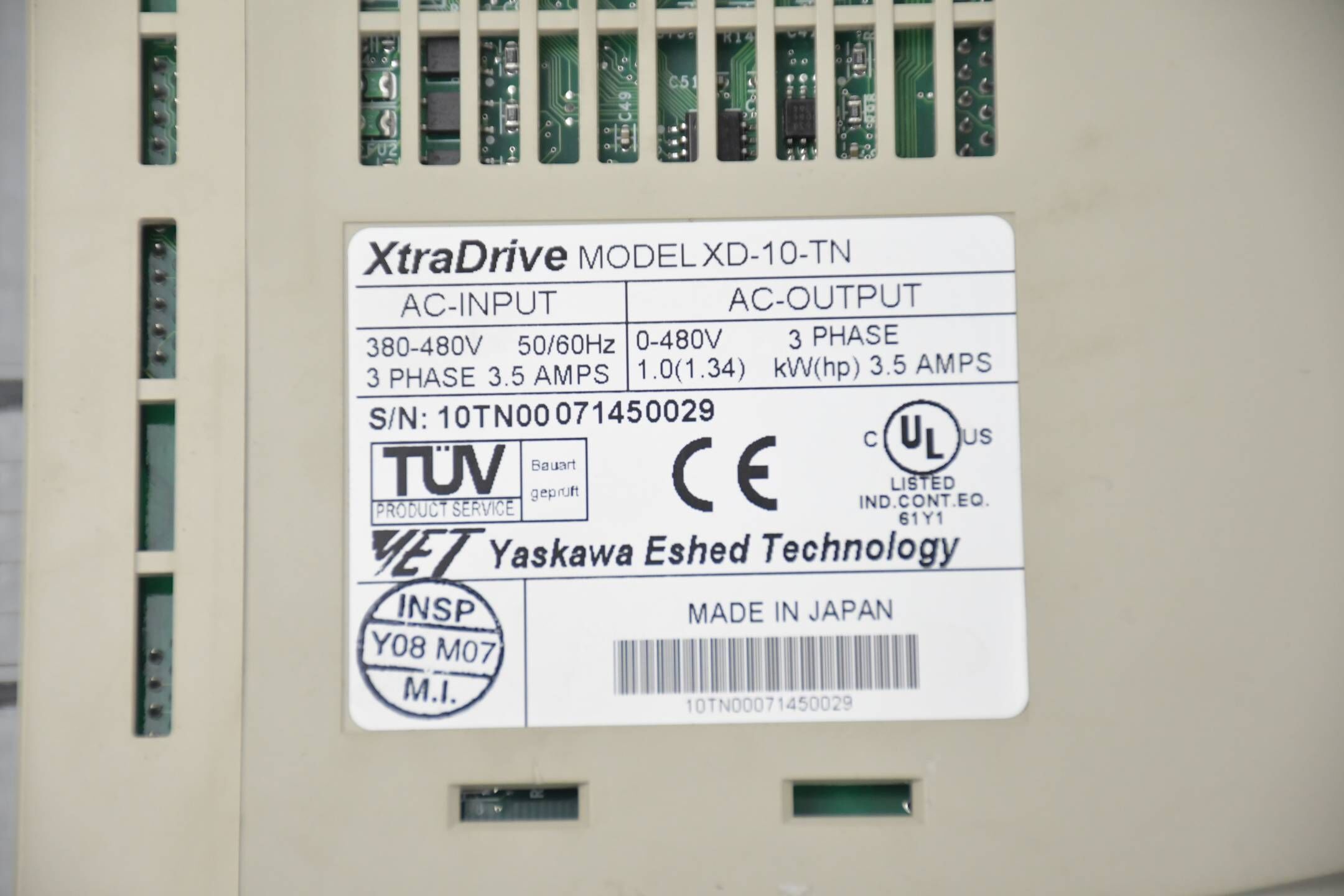 Yaskawa XtraDrive Frequenzumrichter XD-10-TN