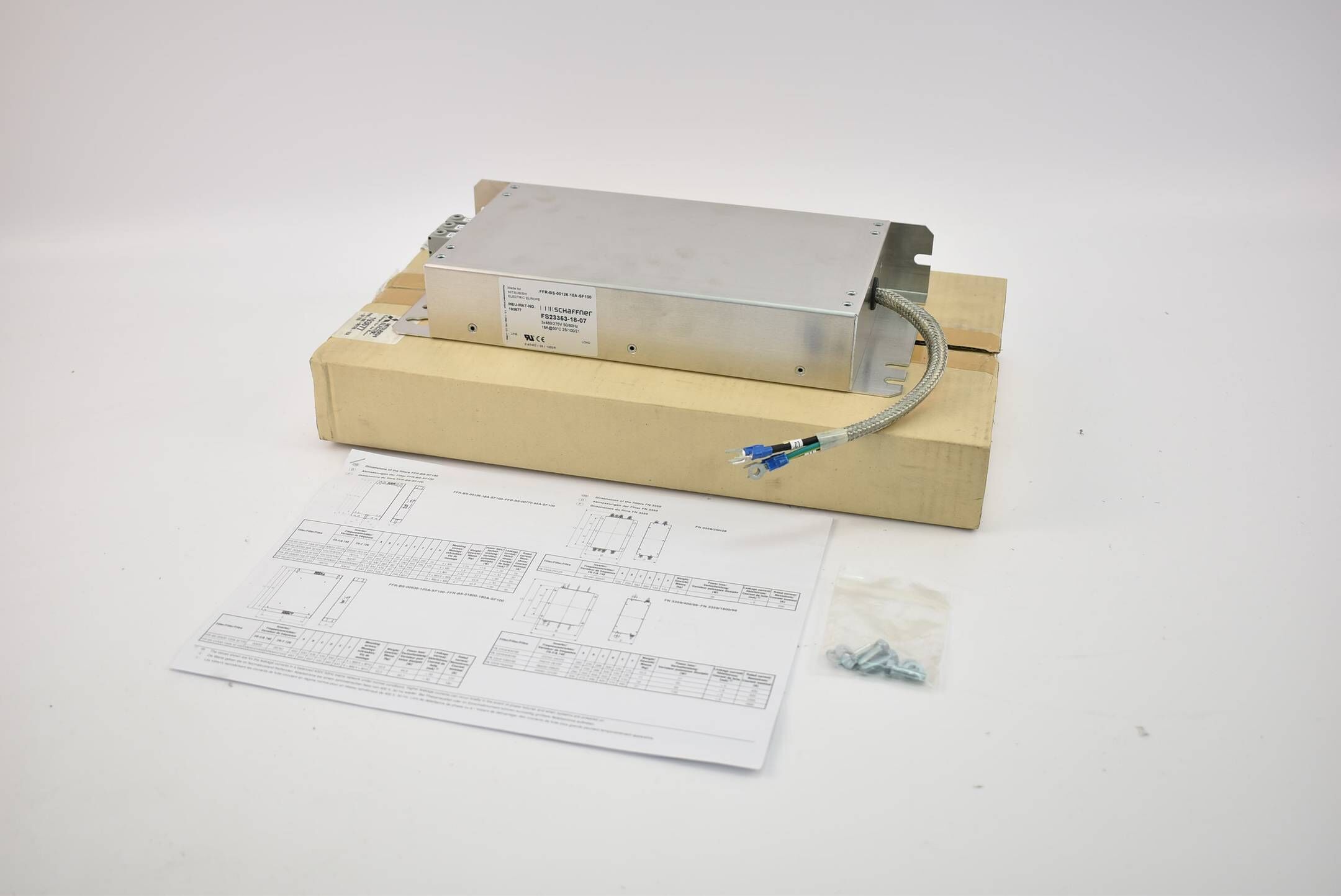 Schaffner Line net Filter 3x480/275V 50/60Hz FFR-BS-00126-18A-SF100 ( 193677 )