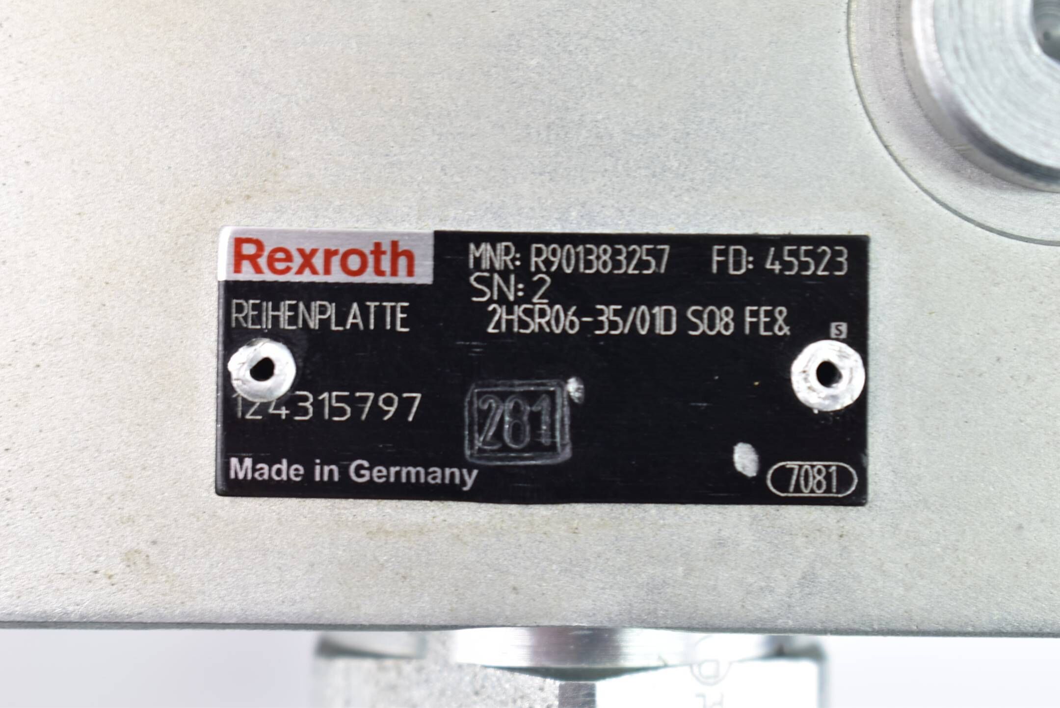 Rexroth Steuerblock 2HSR 06 D35/002L996A/G24N9K4M01-008 ( R920039861 )