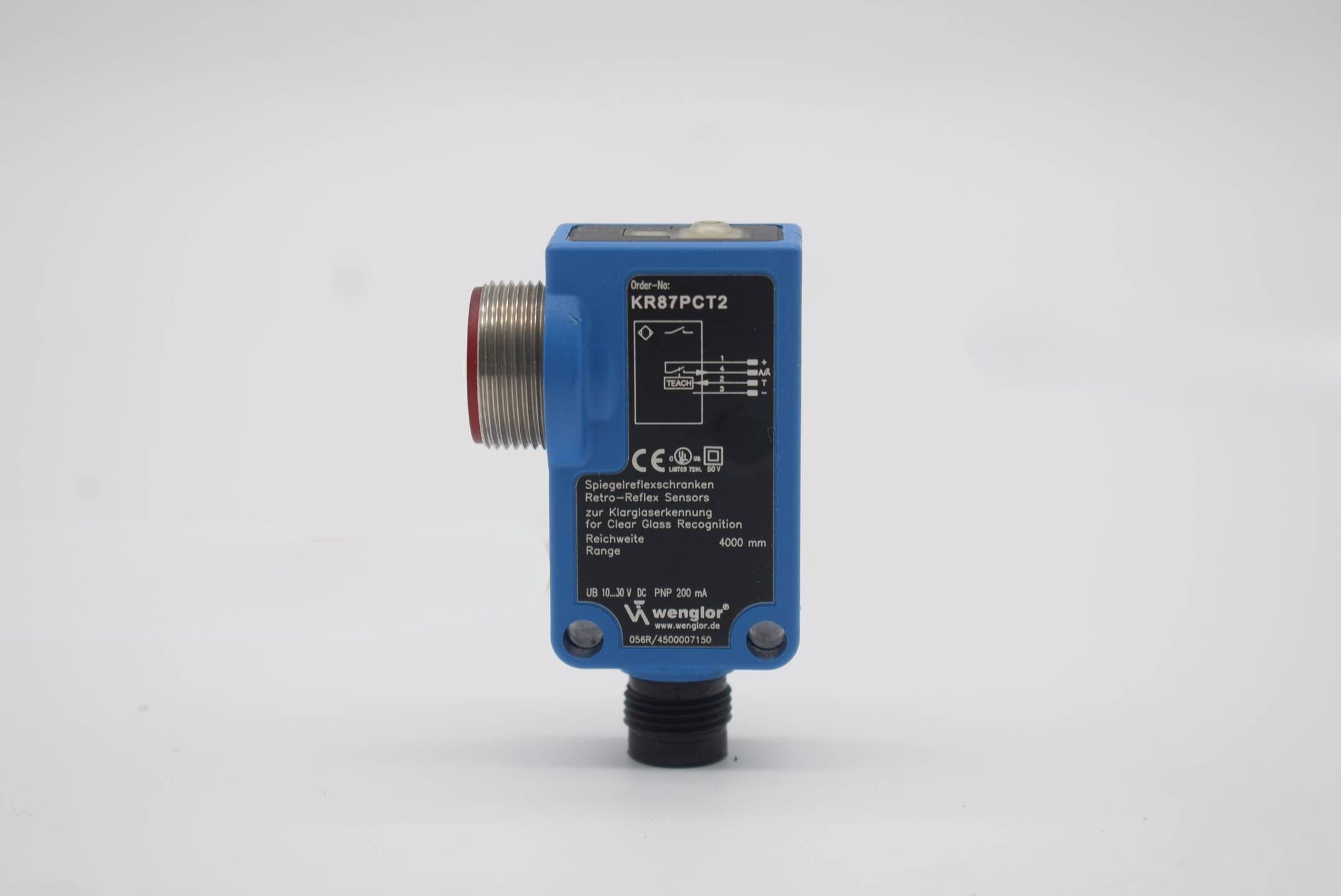 Wenglor Retro-Reflex Sensors optoelektronischer Sensor Spiegelreflex KR87PCT2