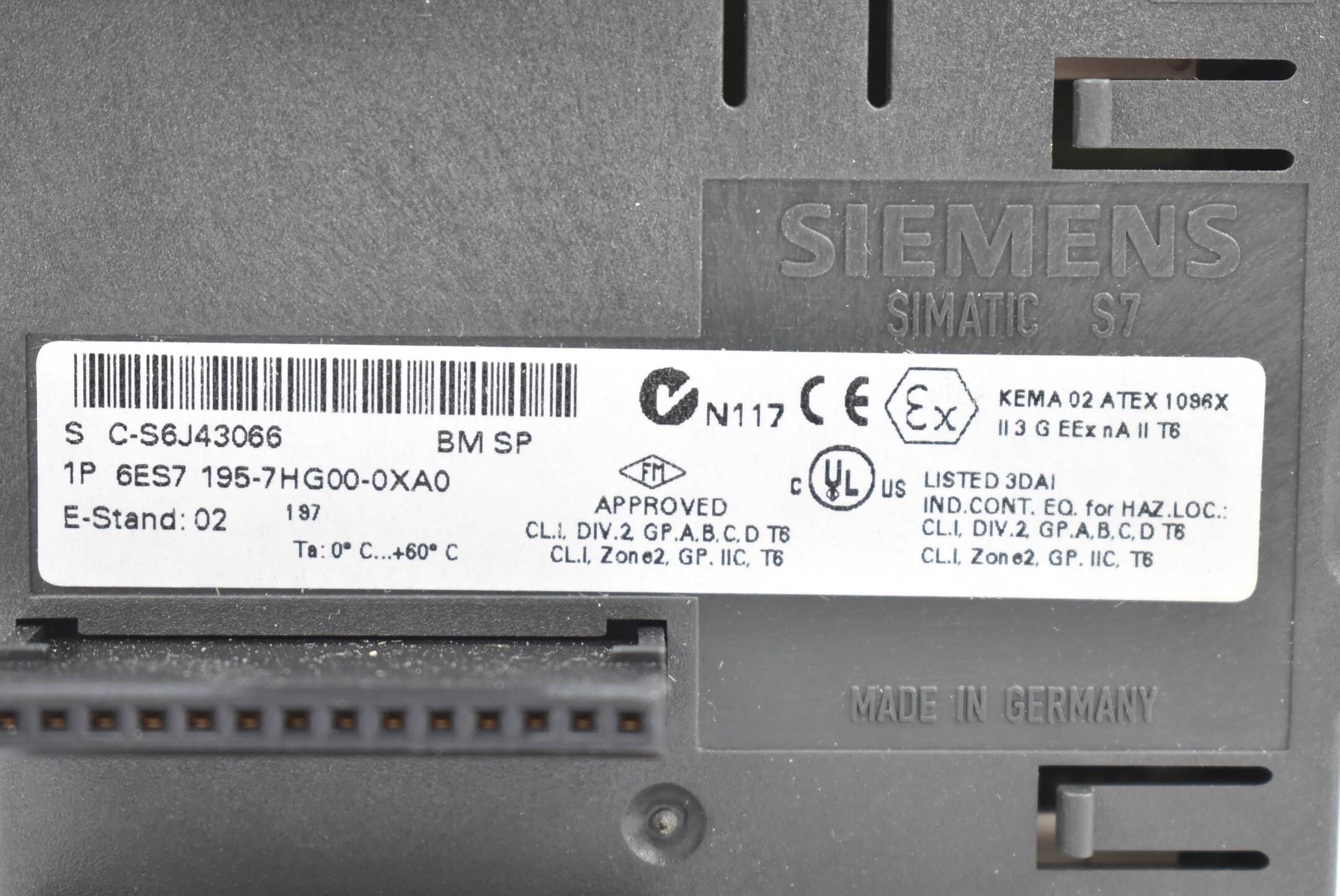 Siemens Simatic S7 Trennbusmodul 6ES7195-7HG00-0XA0 ( 6ES7 195-7HG00-0XA0 )