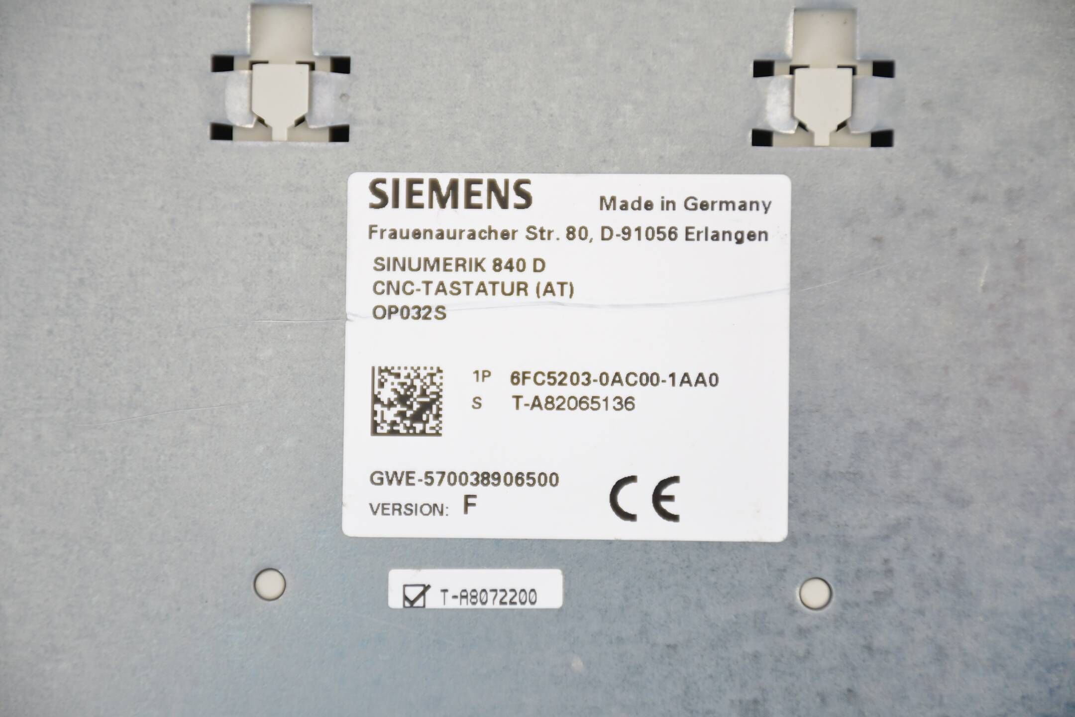 Siemens Sinumerik CNC Tastatur 6FC5203-0AC00-1AA0 ( 6FC5 203-0AC00-1AA0 )