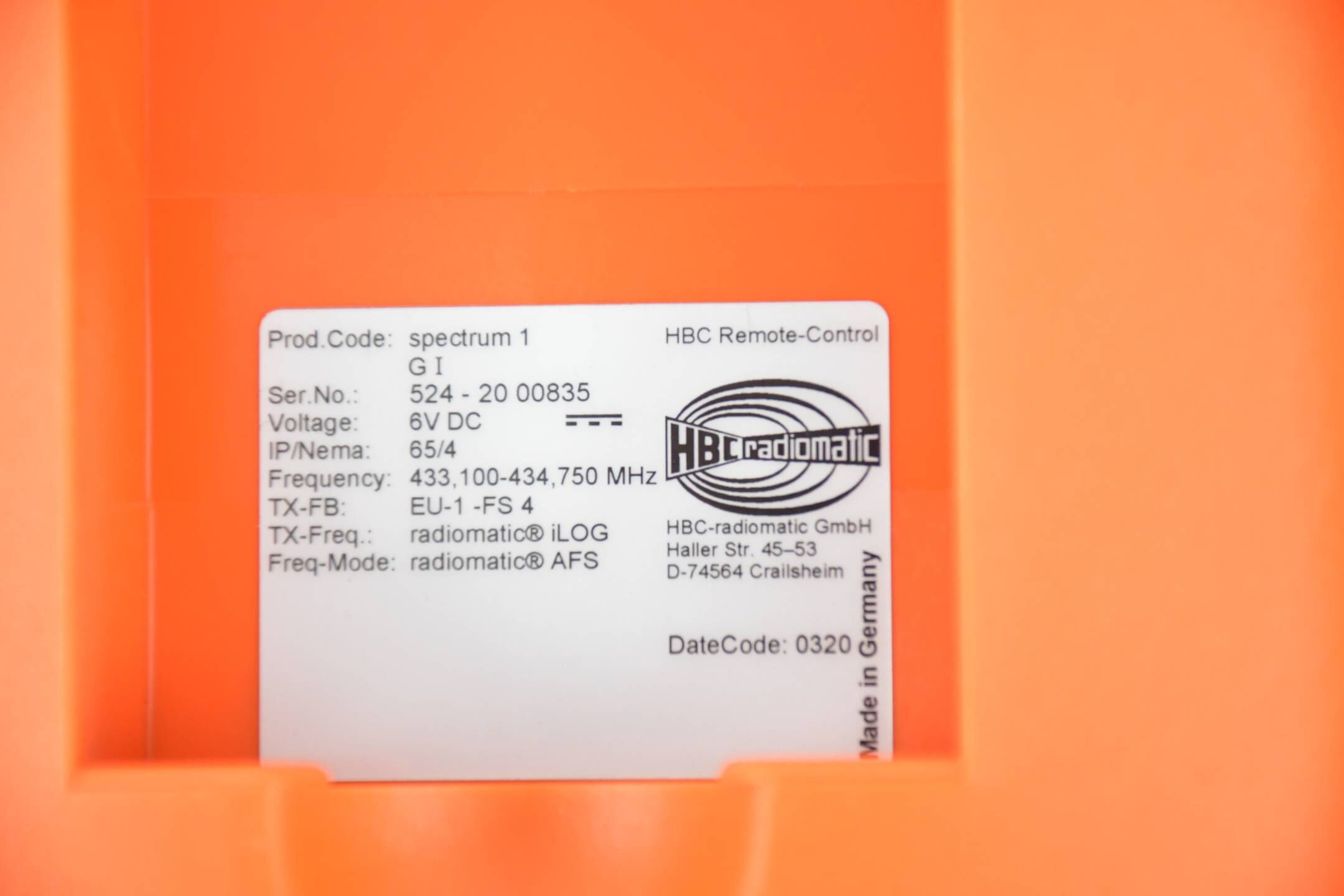 HBC Radiomatic Kran Funksender & Empfänger Spectrum 1 FSE 524-2000835