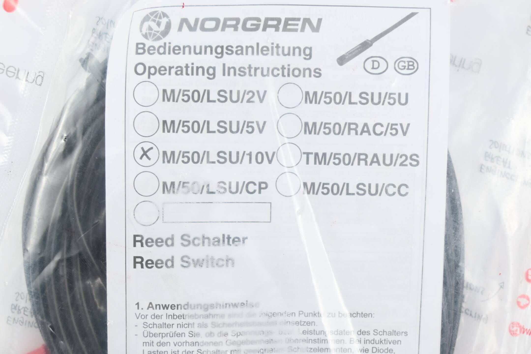 Norgren Magnetschalter mit Reedkontakt M/50/LSU/10V ( 10,0m )