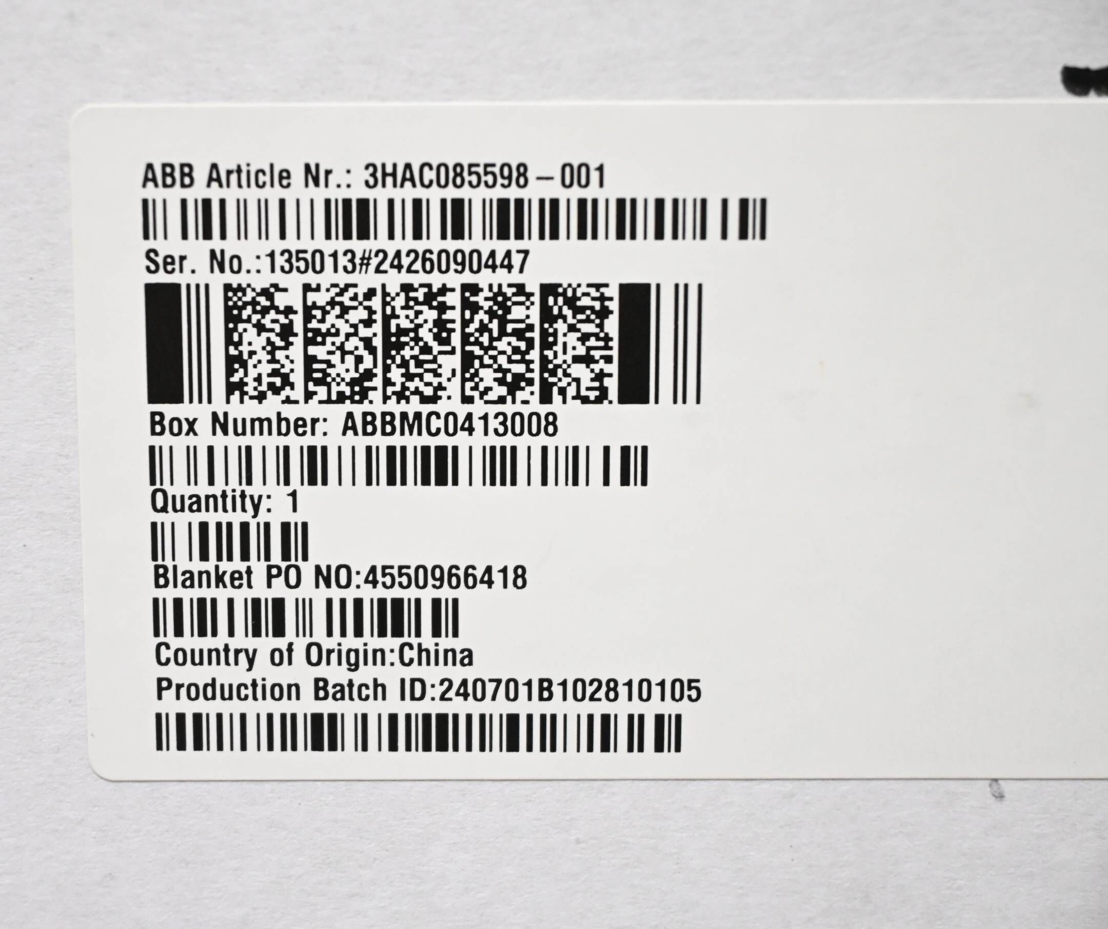 ABB IRB 2600 ( IRB 2600-12/1.85 ) inkl. IRC5 Single + Bedienpanel DSQC3120