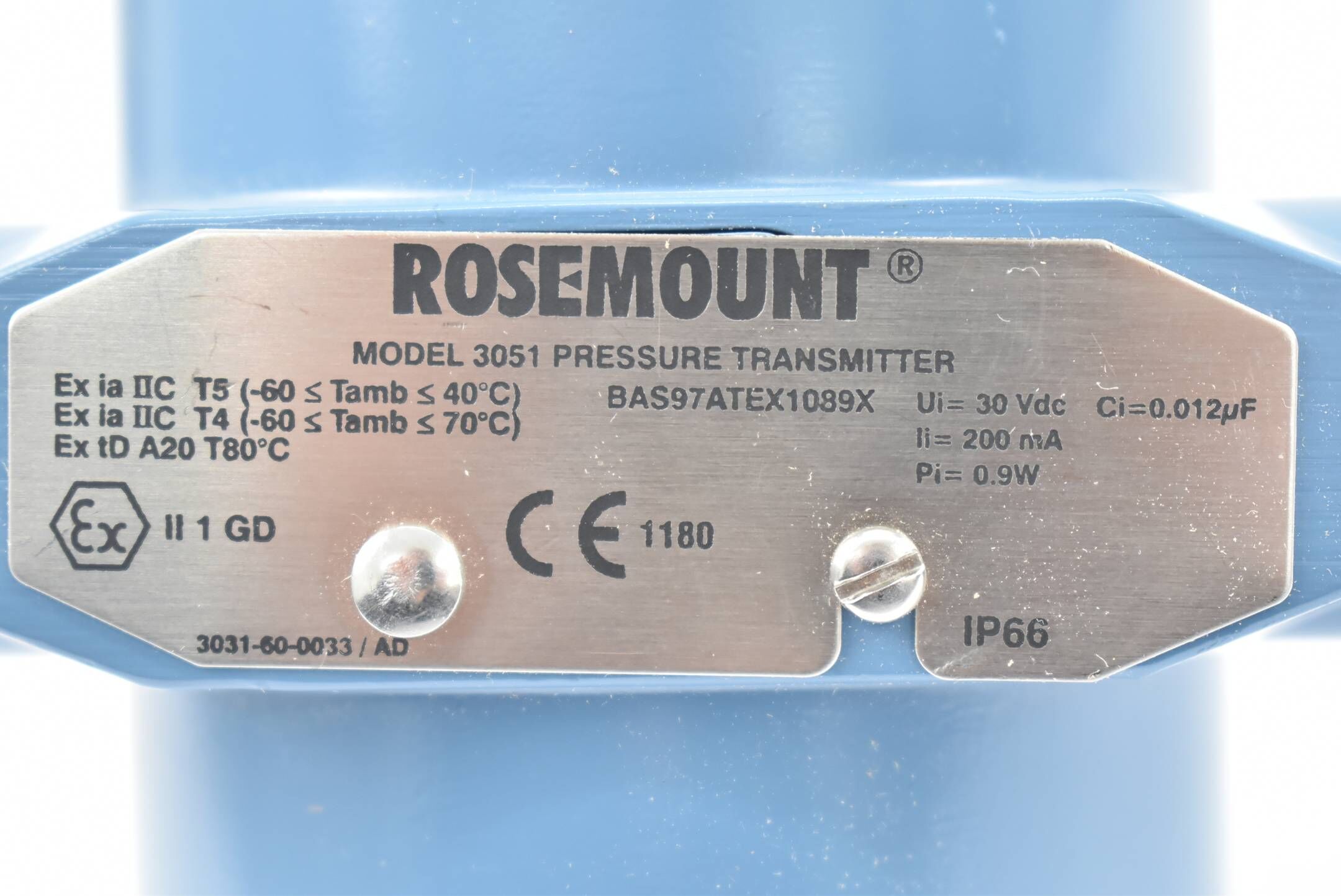 Rosemount Messdruckumformer BAS97ATEX1089X ( 10,5-55VDC 4-20mA 0,9W )