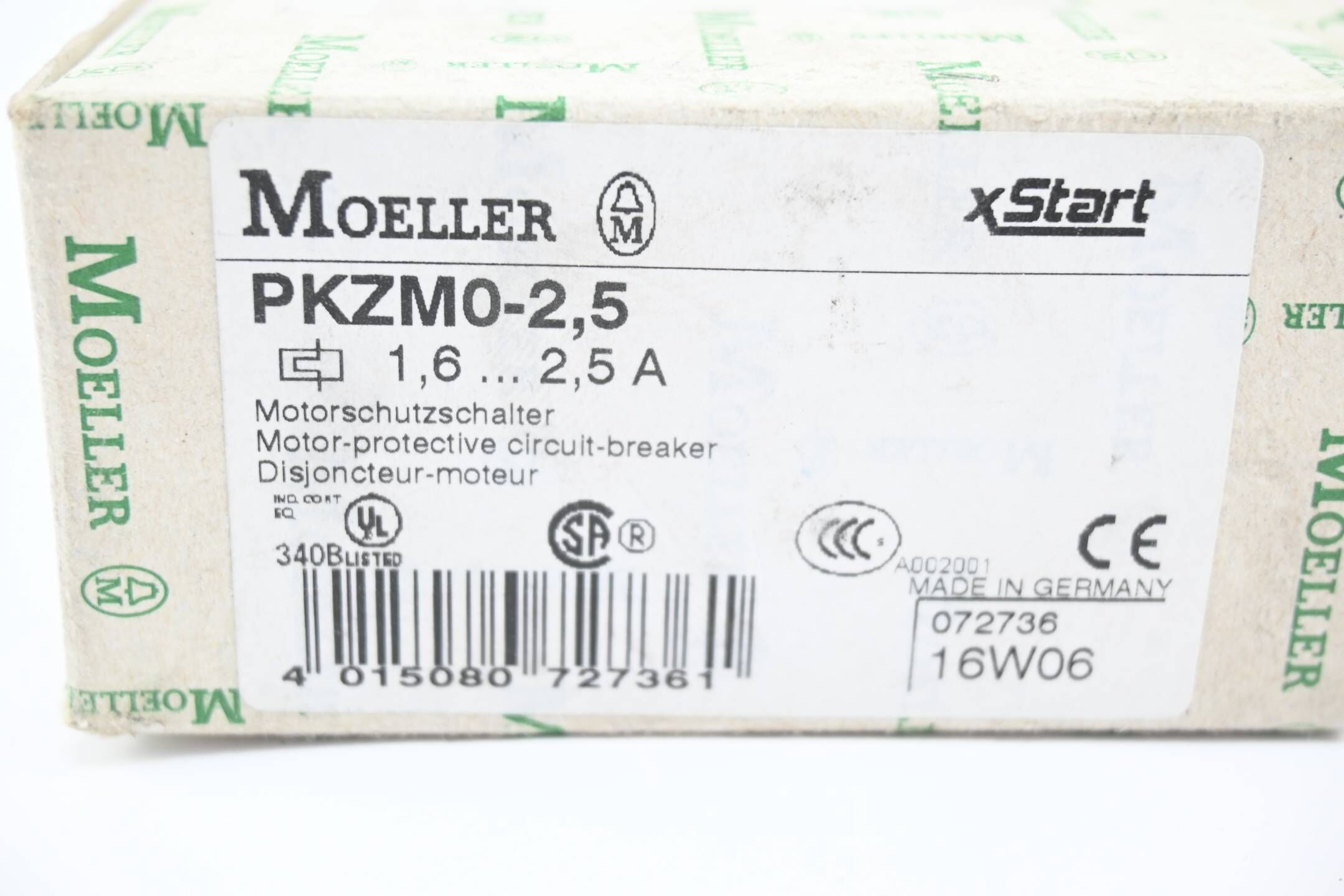 Klöckner Moeller Motorschutzschalter PKZM0-2,5 ( 072736 )