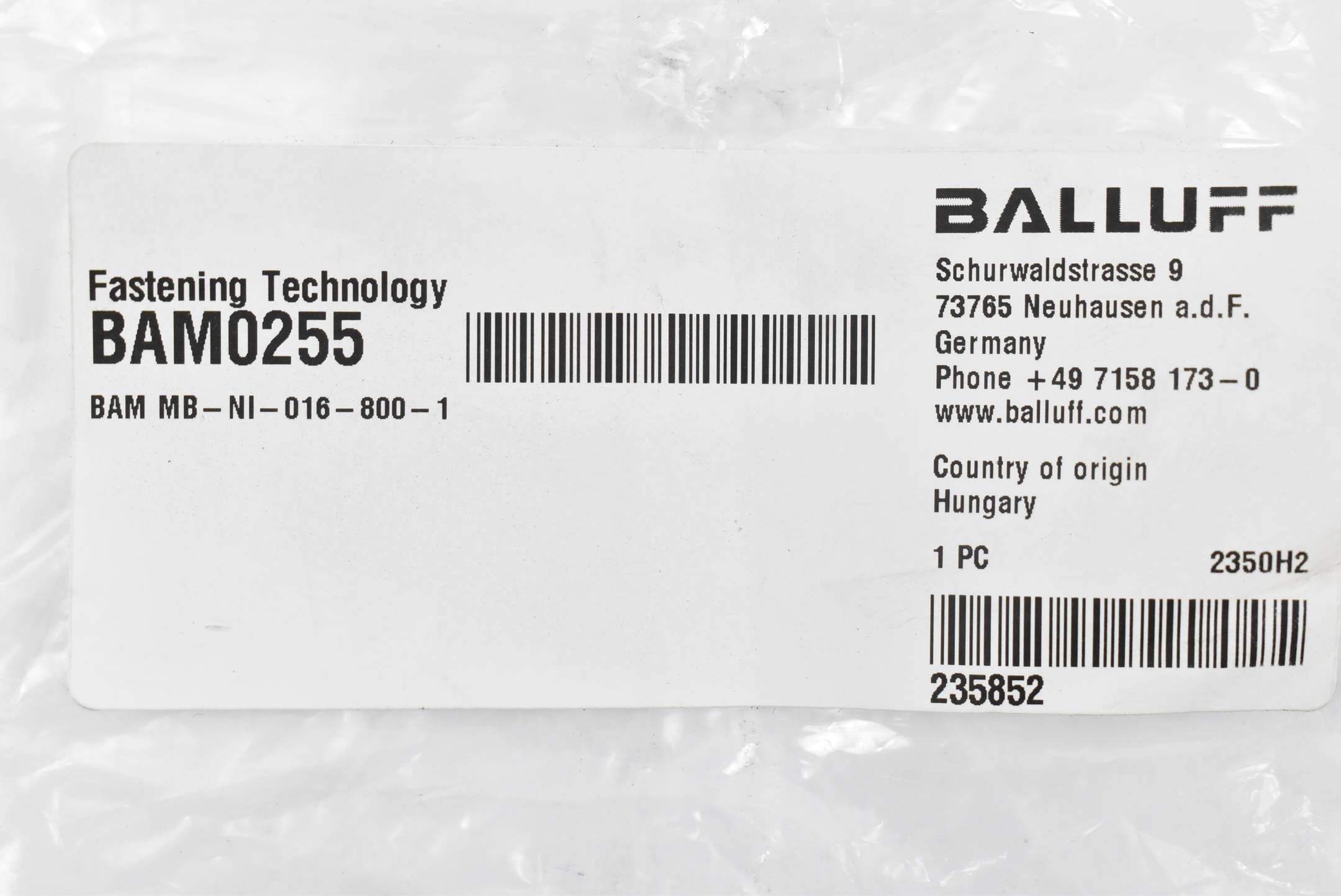 Balluff Halterung für Human Machine Interfaces BAM0255 ( BAM MB-NI-016-800-1 )