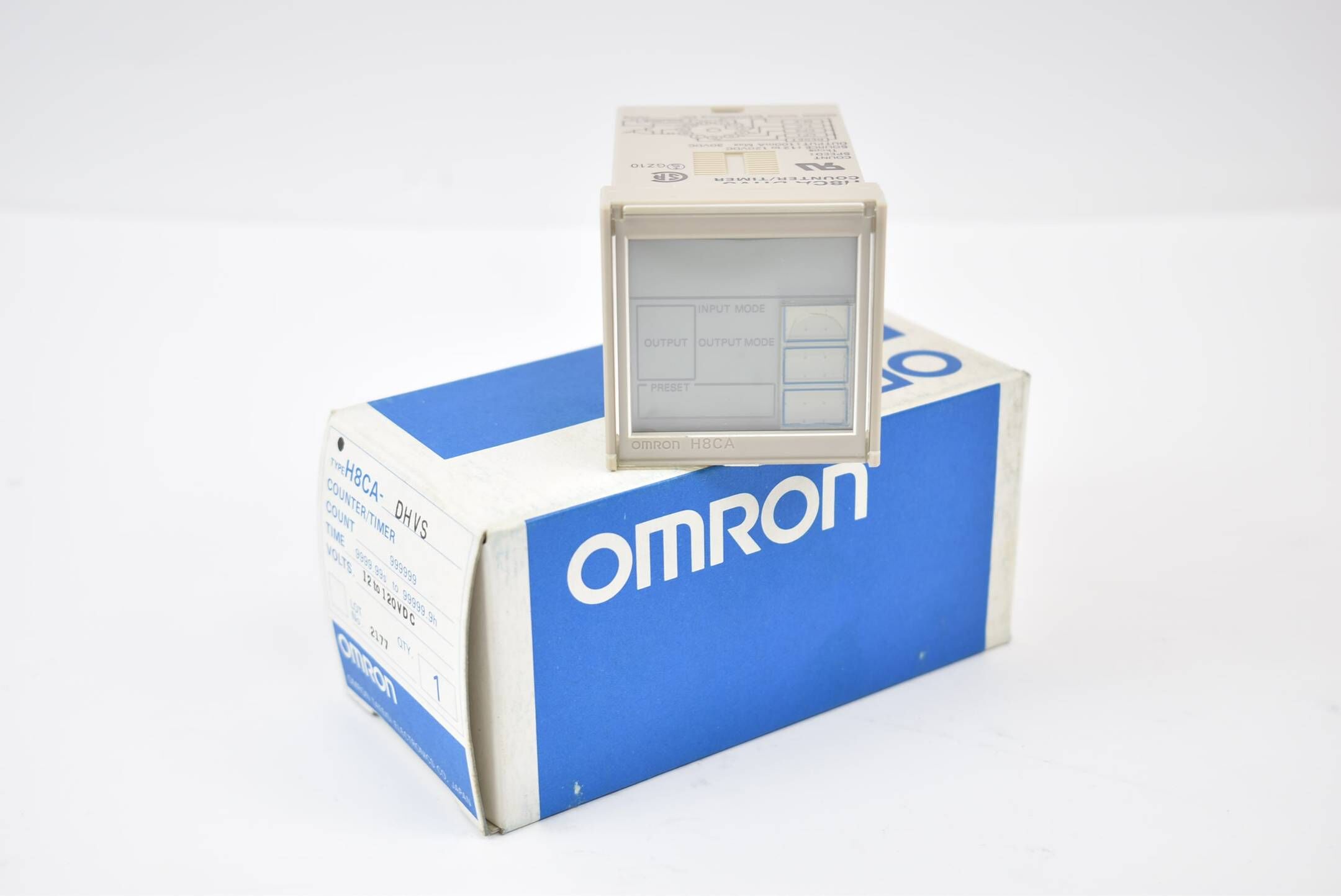 Omron Counter/Timer H8CA-DHVS Count 999999 Time 9999.99s to 99999.9h 12to120VDC