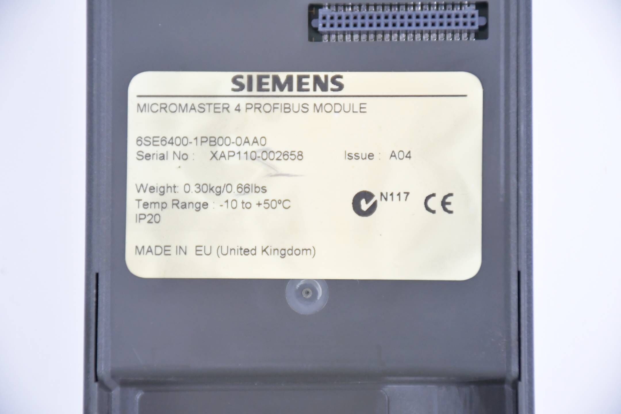 Siemens Micromaster 440 6SE6440-2AB21-1BA1 E H01/2.21 inkl. Kommutierungsdrossel