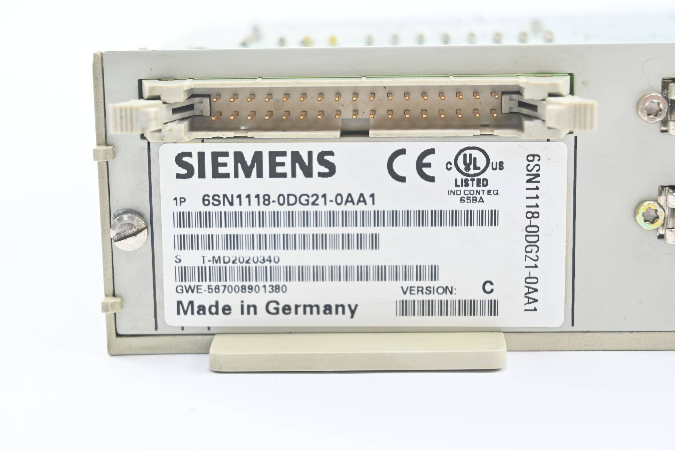Siemens Simodrive 611-D 6SN1118-0DG21-0AA1 ( 6SN1 118-0DG21-0AA1 ) Vers. C