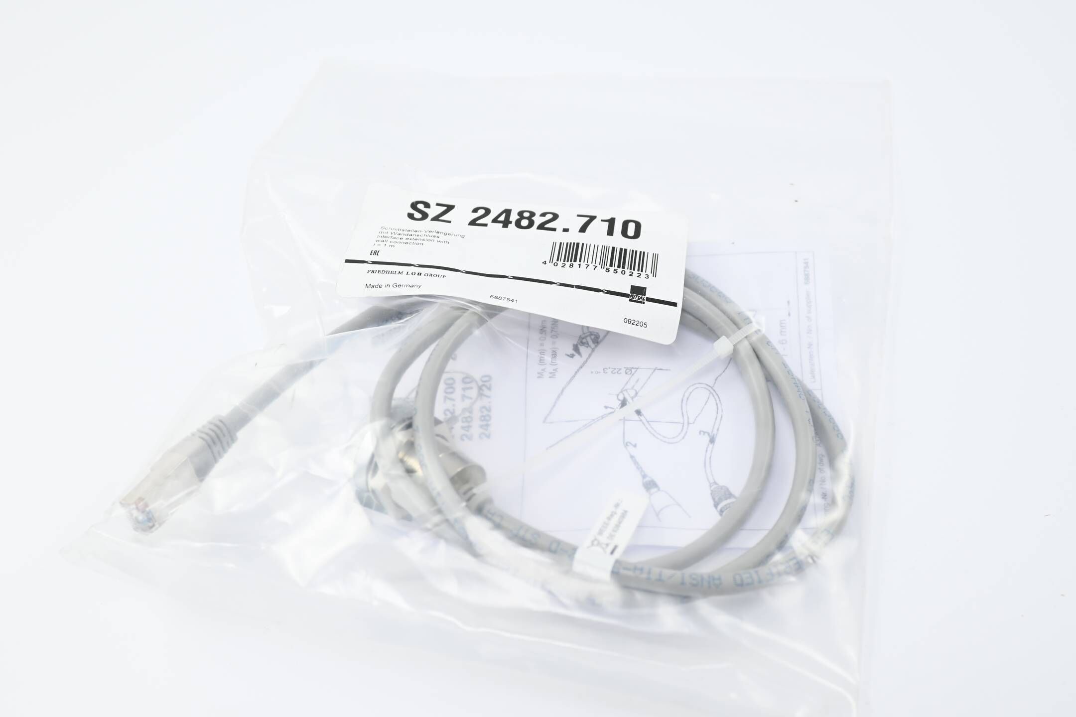 Rittal Schnittstellen-Verlängerung mit Wandanschluss SZ 2482.710