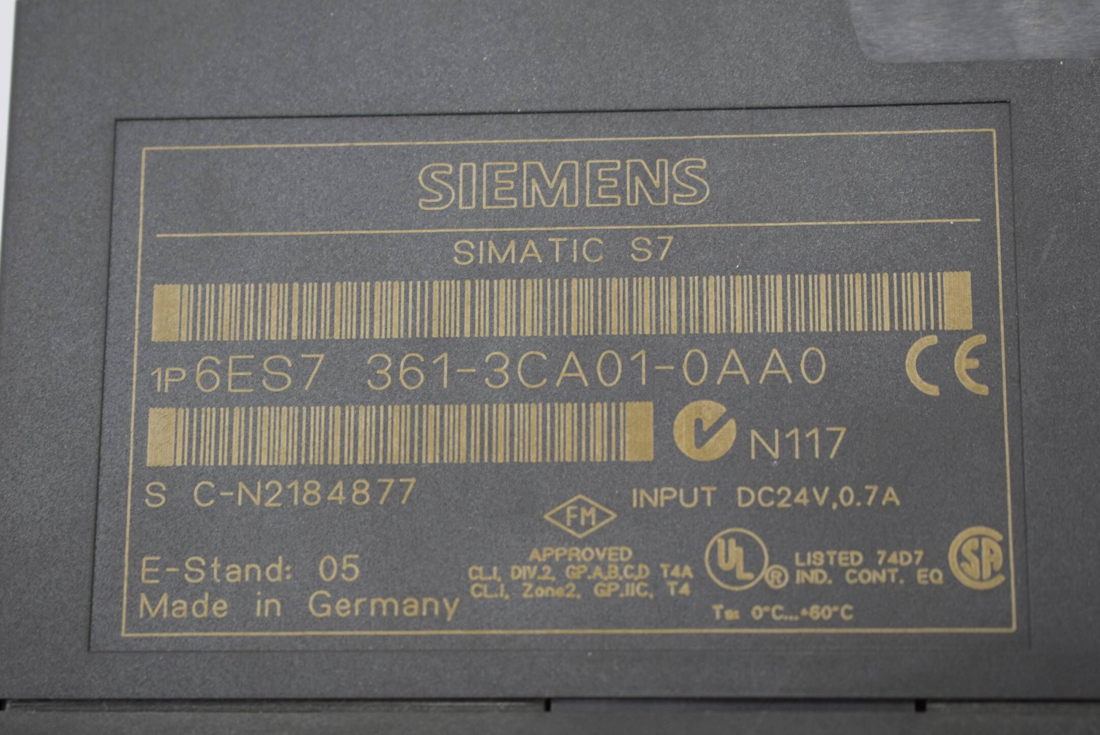 Siemens simatic S7-300 361 6ES7 361-3CA01-0AA0 ( 6ES7361-3CA01-0AA0 ) 