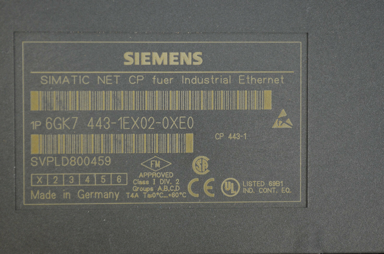 Siemens simatic Net CP 443-1 6GK7 443-1EX02-0XE0 ( 6GK7443-1EX02-0XE0 ) E1