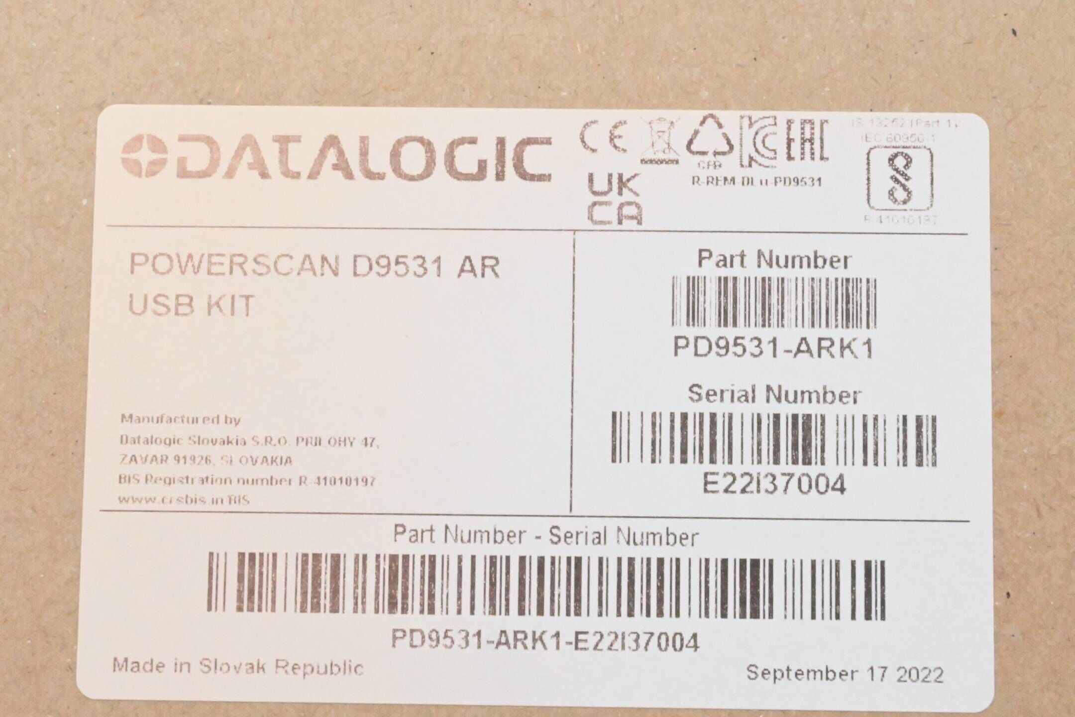 Datalogic Powerscan D9531 AR USB Kit ( PD9531-ARK1 )