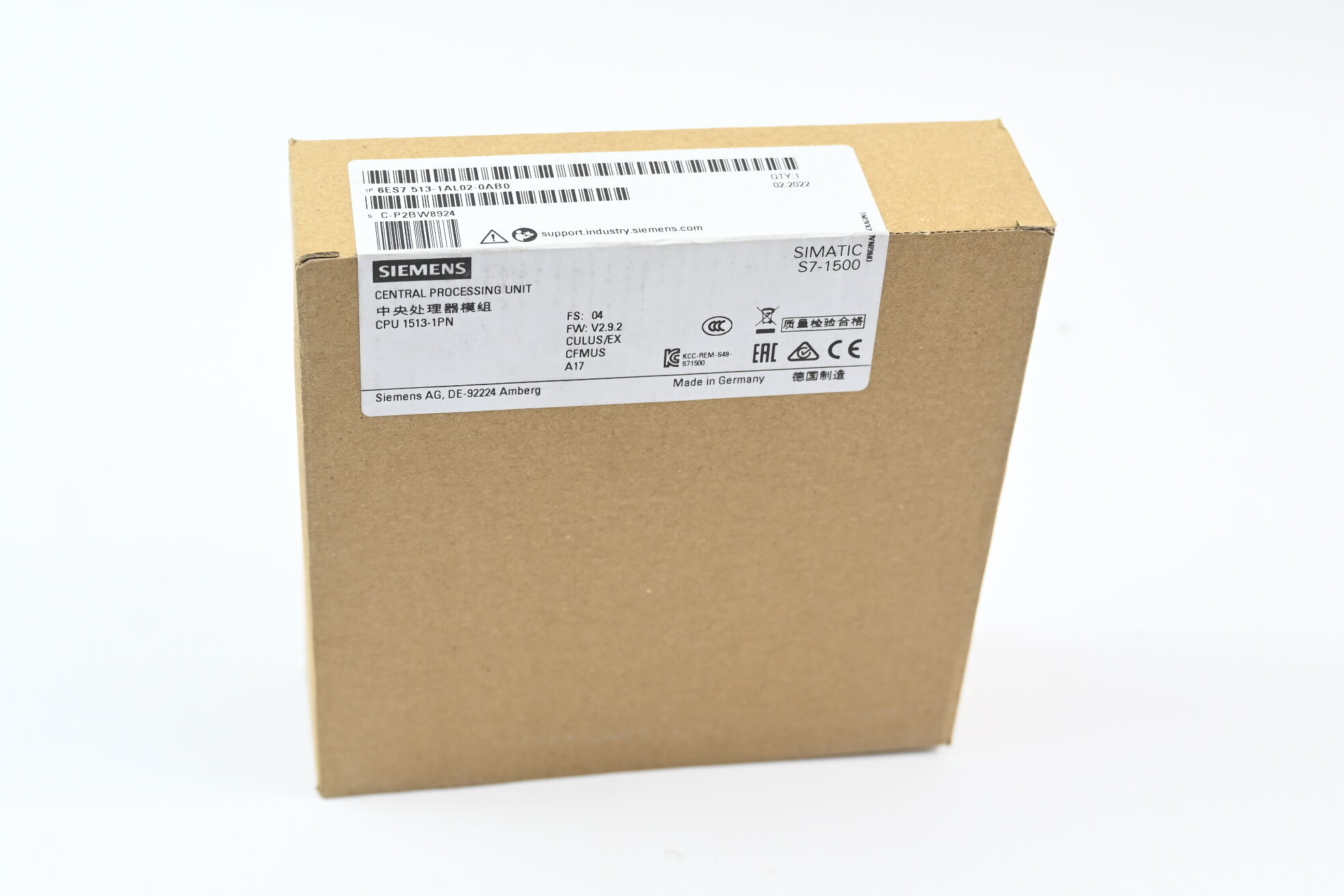 Siemens Simatic S7-1500 CPU 6ES7513-1AL02-0AB0 ( 6ES7 513-1AL02-0AB0 ) E4