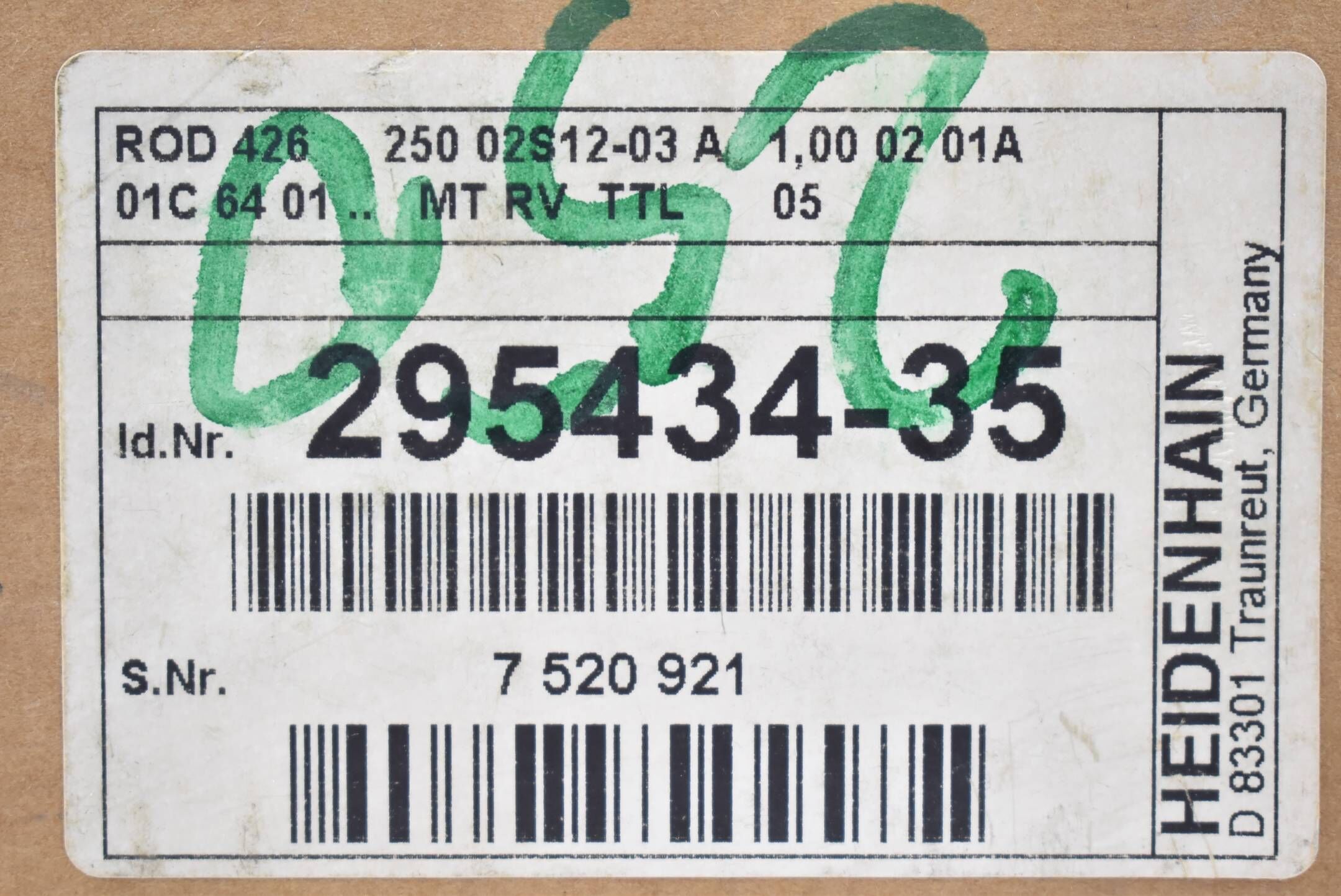 Heidenhain Drehgeber ROD 426 250 02S12-03 ( 295434-35 ) V3