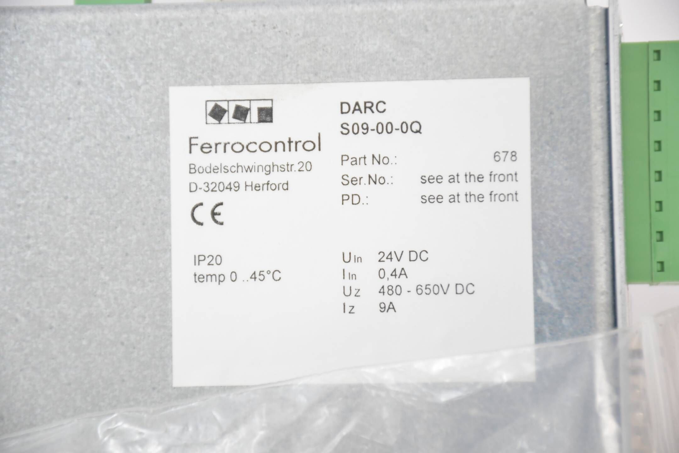 Ferrocontrol Achsregelcontroller DARC S09-00-0Q