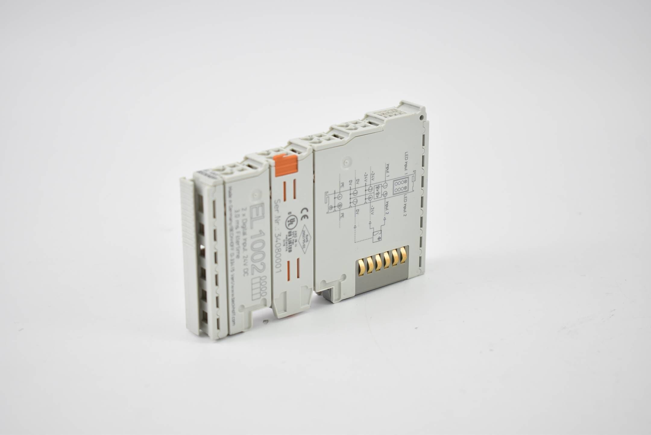 Beckhoff EtherCAT-Klemme 2-Kanal-Digital-Eingang 24VDC 3ms EL1002 ( EL 1002 )