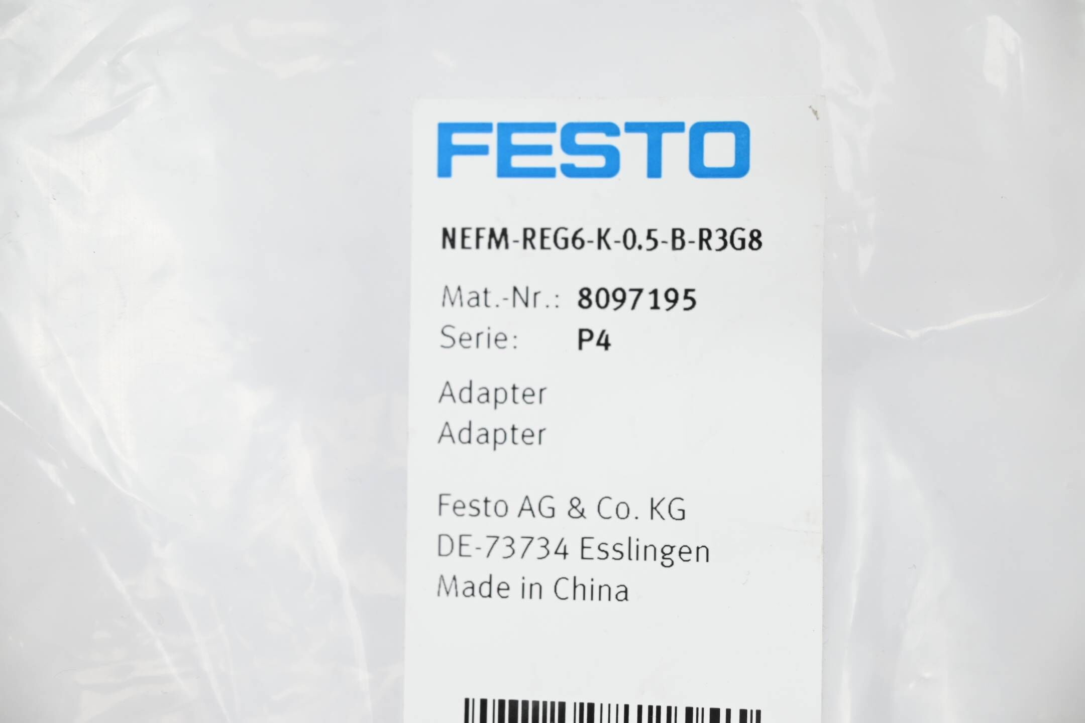 Festo Adapter NEFM-REG6-K-0.5-B-R3G8 ( 8097195 )
