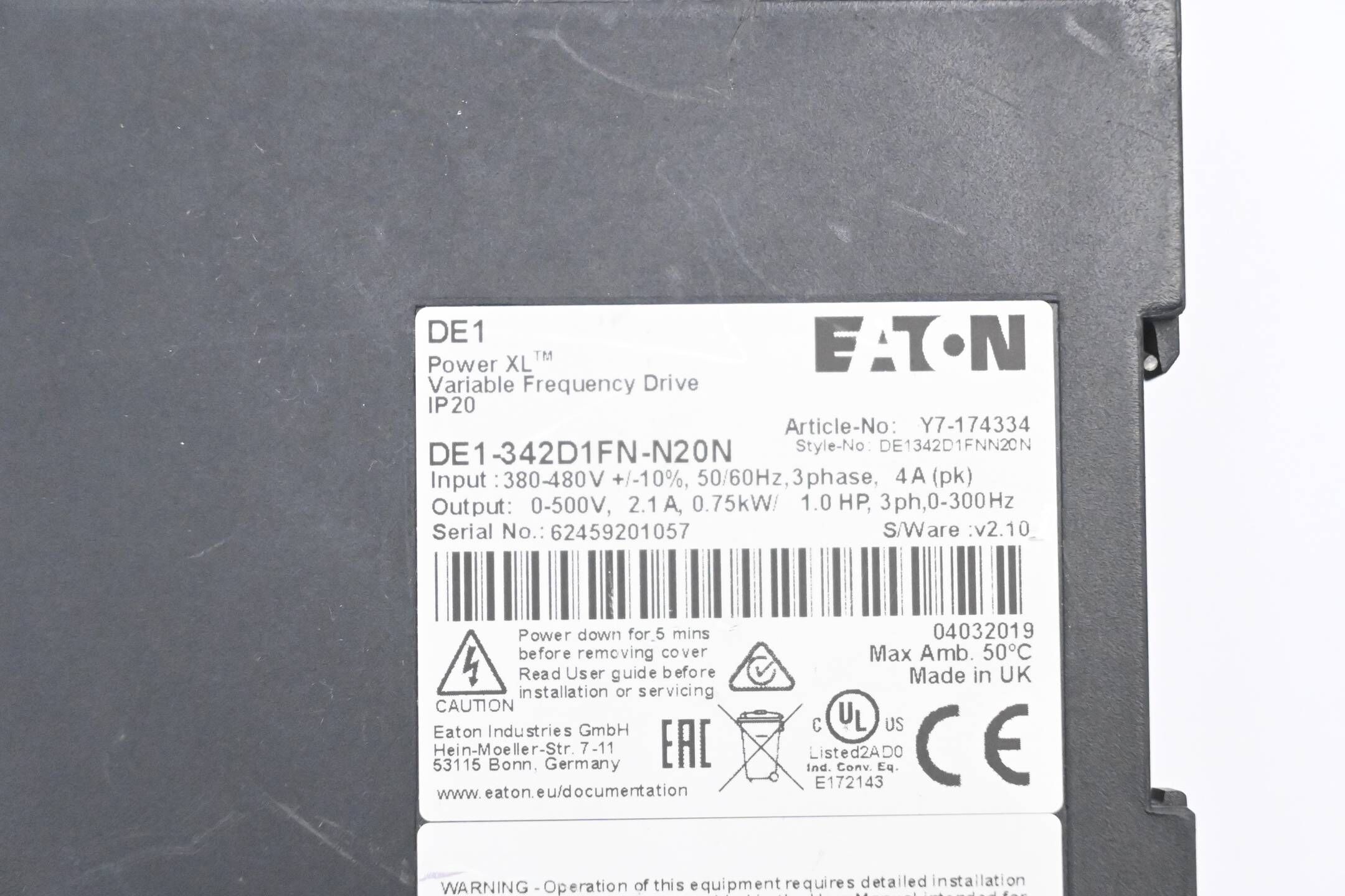 Eaton Drehzahlstarter DE1-342D1FN-N20N ( 174334 ) 0,75kW